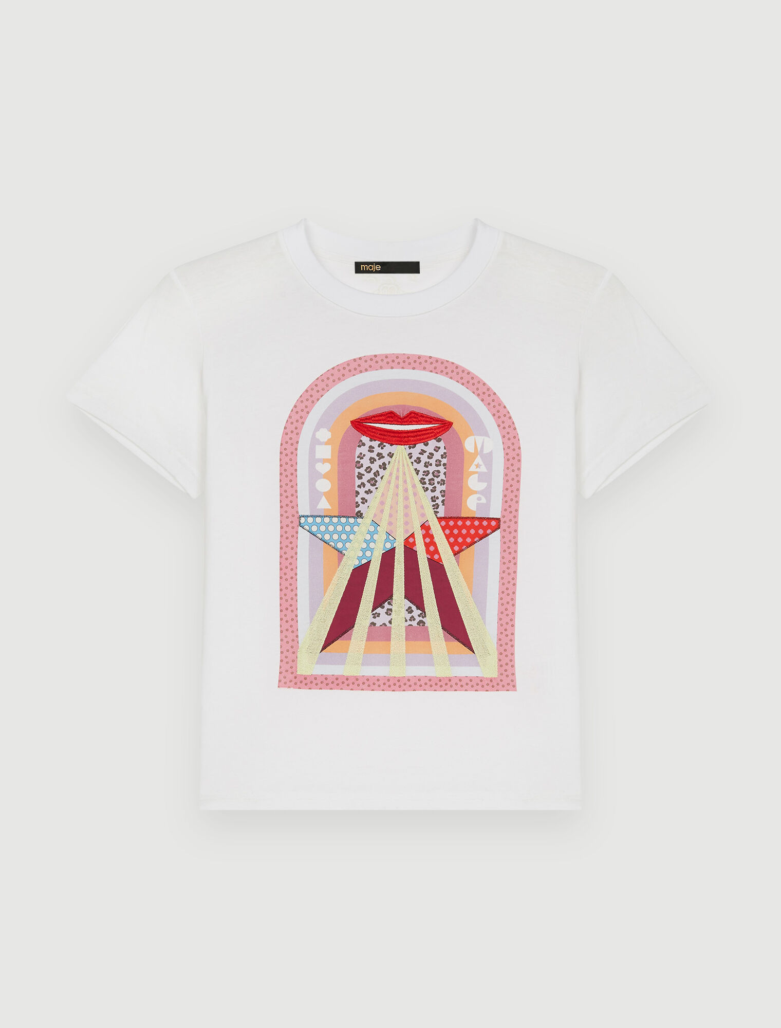 Tee-shirt sérigraphié et brodé