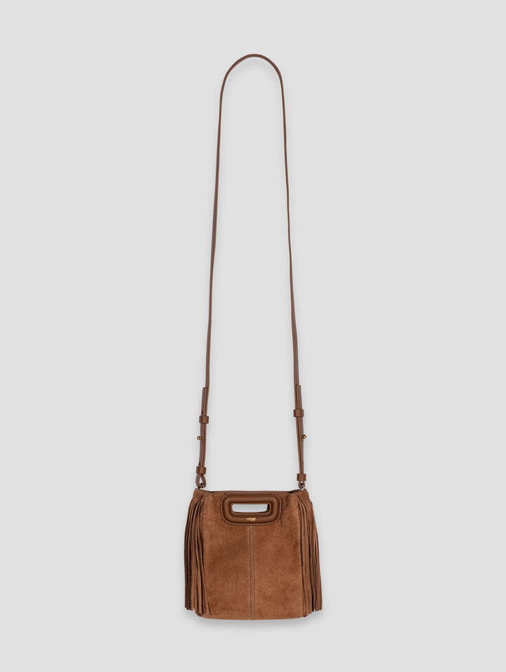 Sac M mini en cuir suède