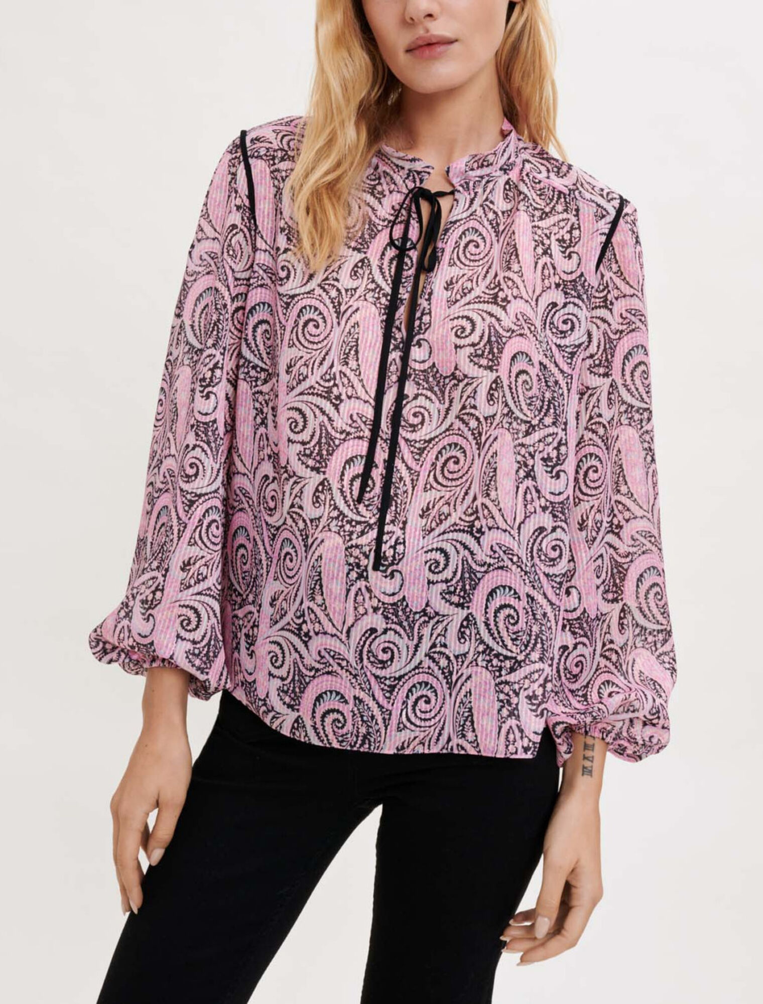 Top fluide imprimé Paisley 
