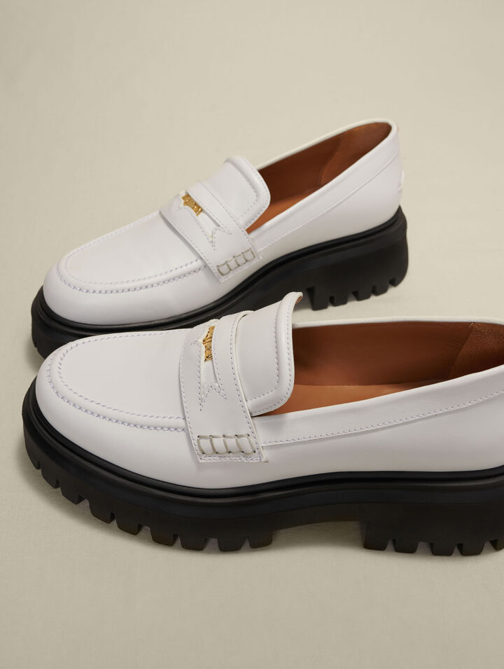 Mocassins en cuir à plateforme