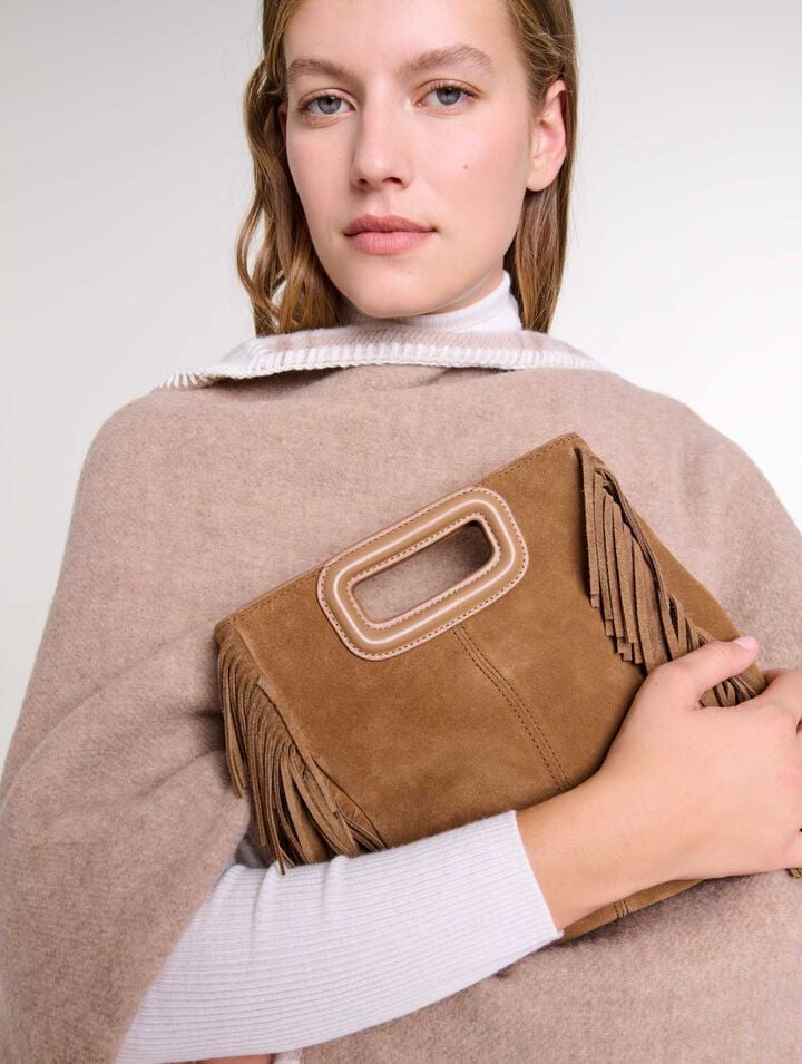 Sac M en cuir suède