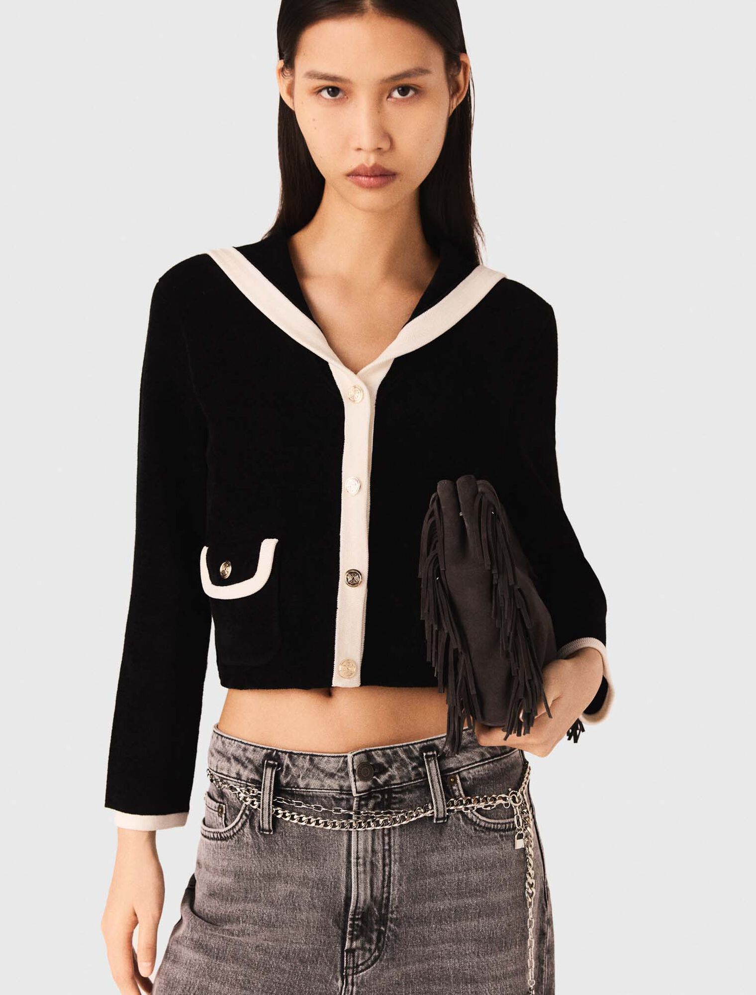 Cardigan effet velours