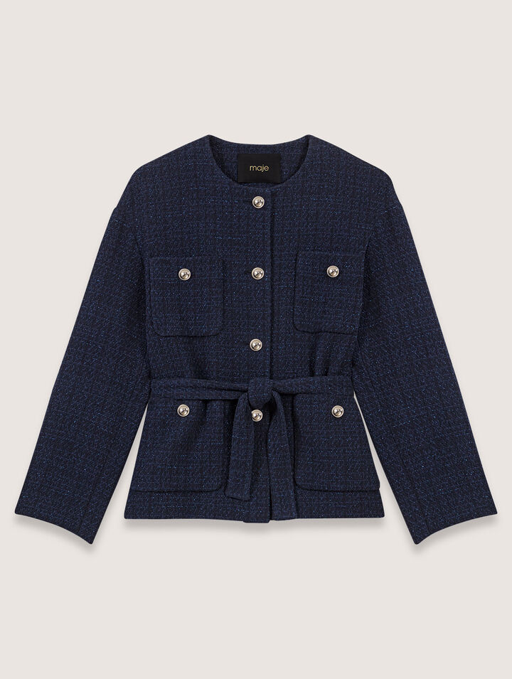 Veste 4 poches en tweed
