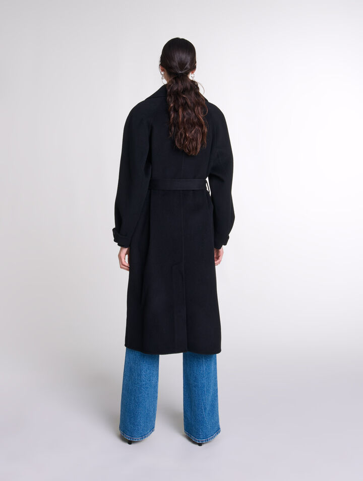 Manteau mi-long double face