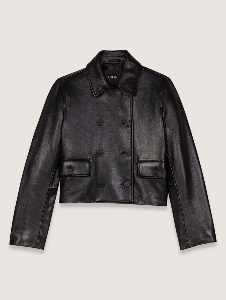 Veste courte en cuir