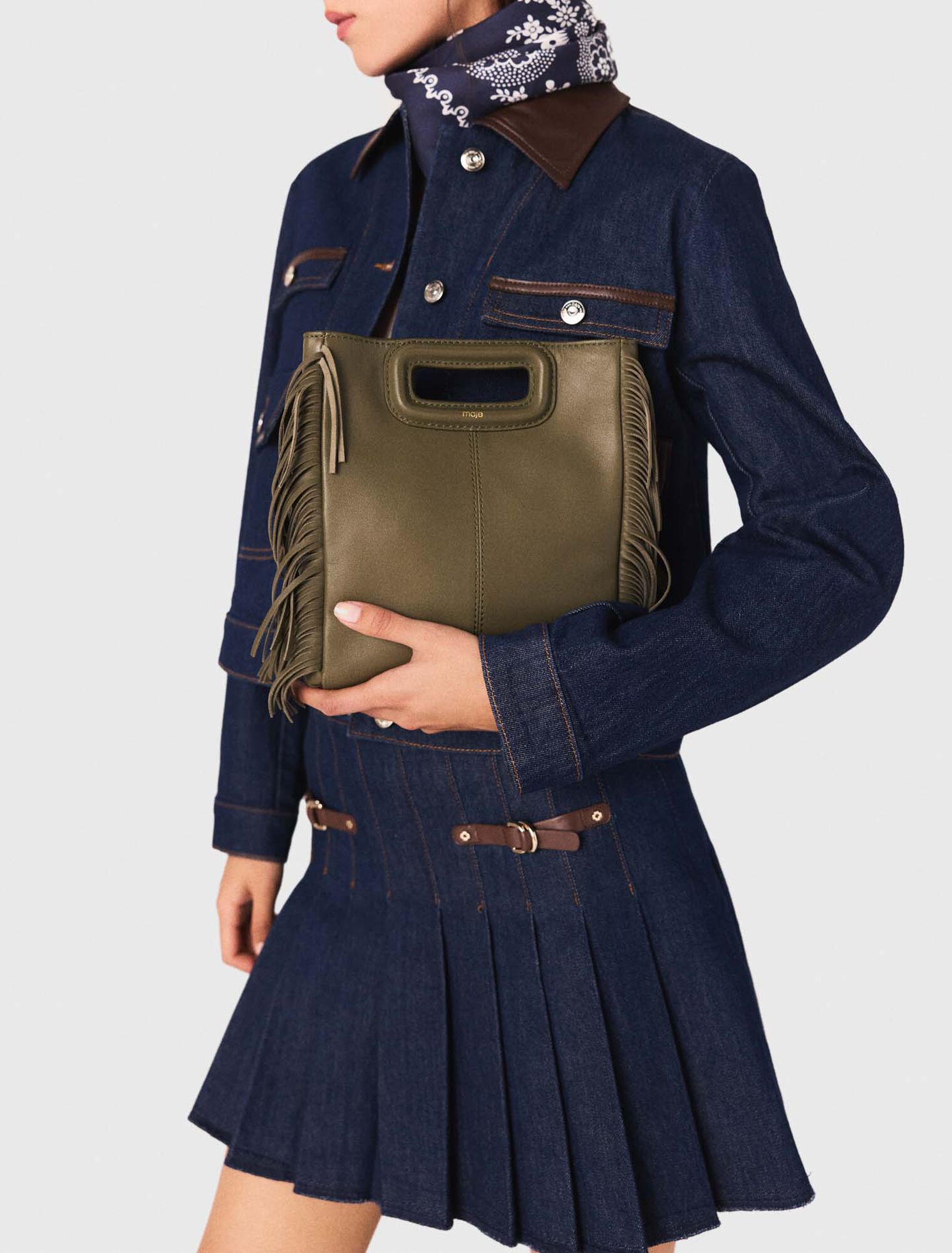 Jupe courte en denim avec doublure