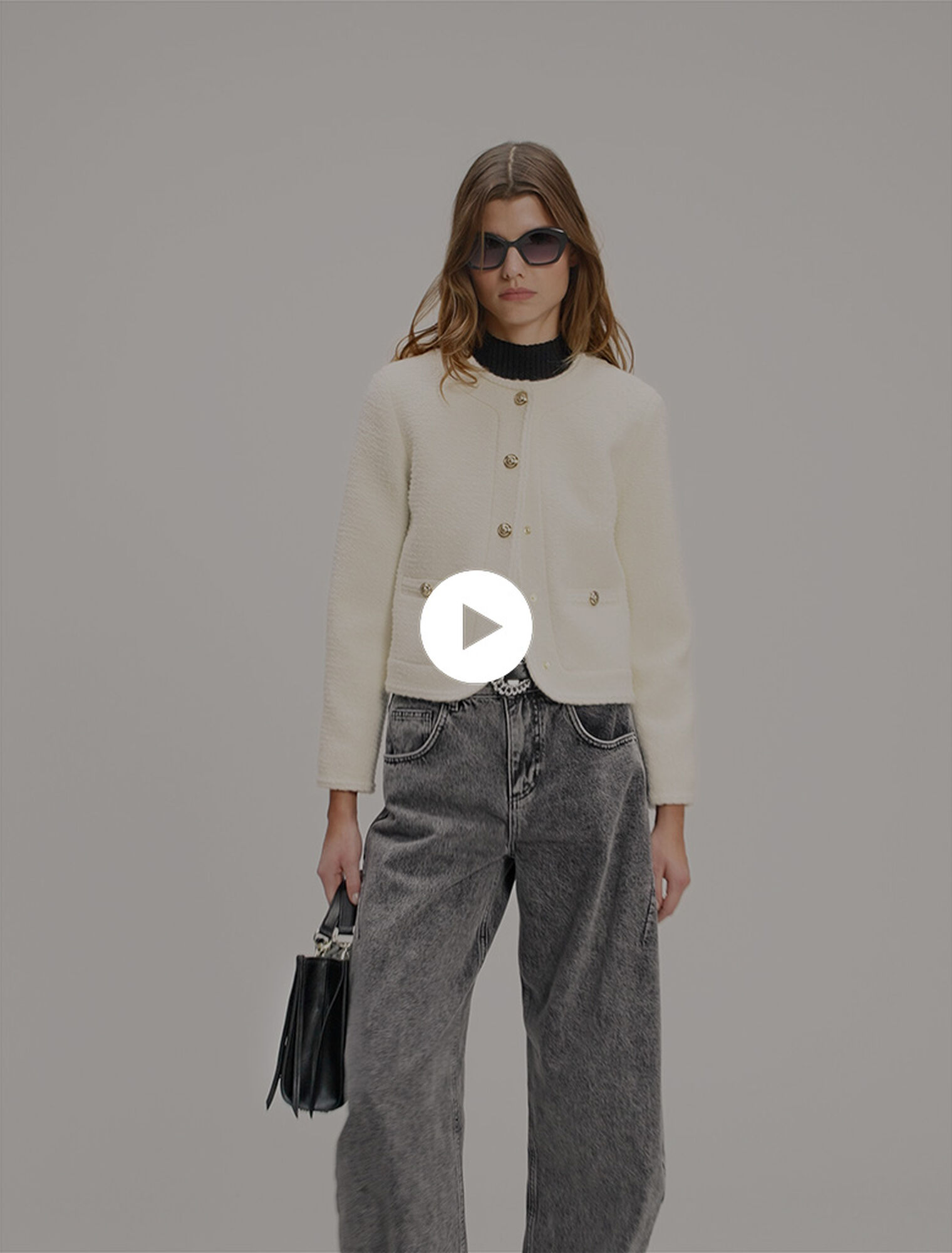 Veste courte en tweed