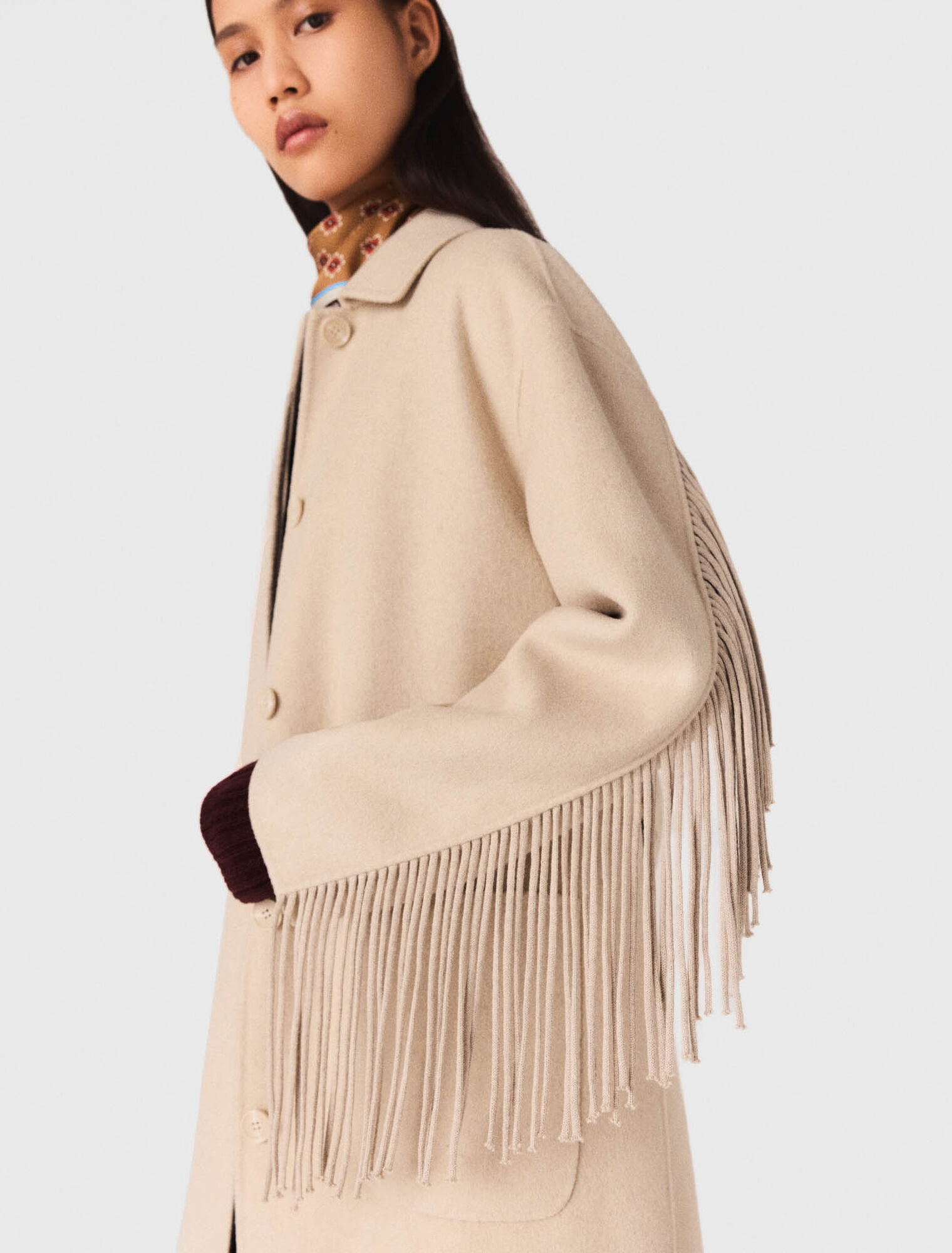 Manteau long en laine