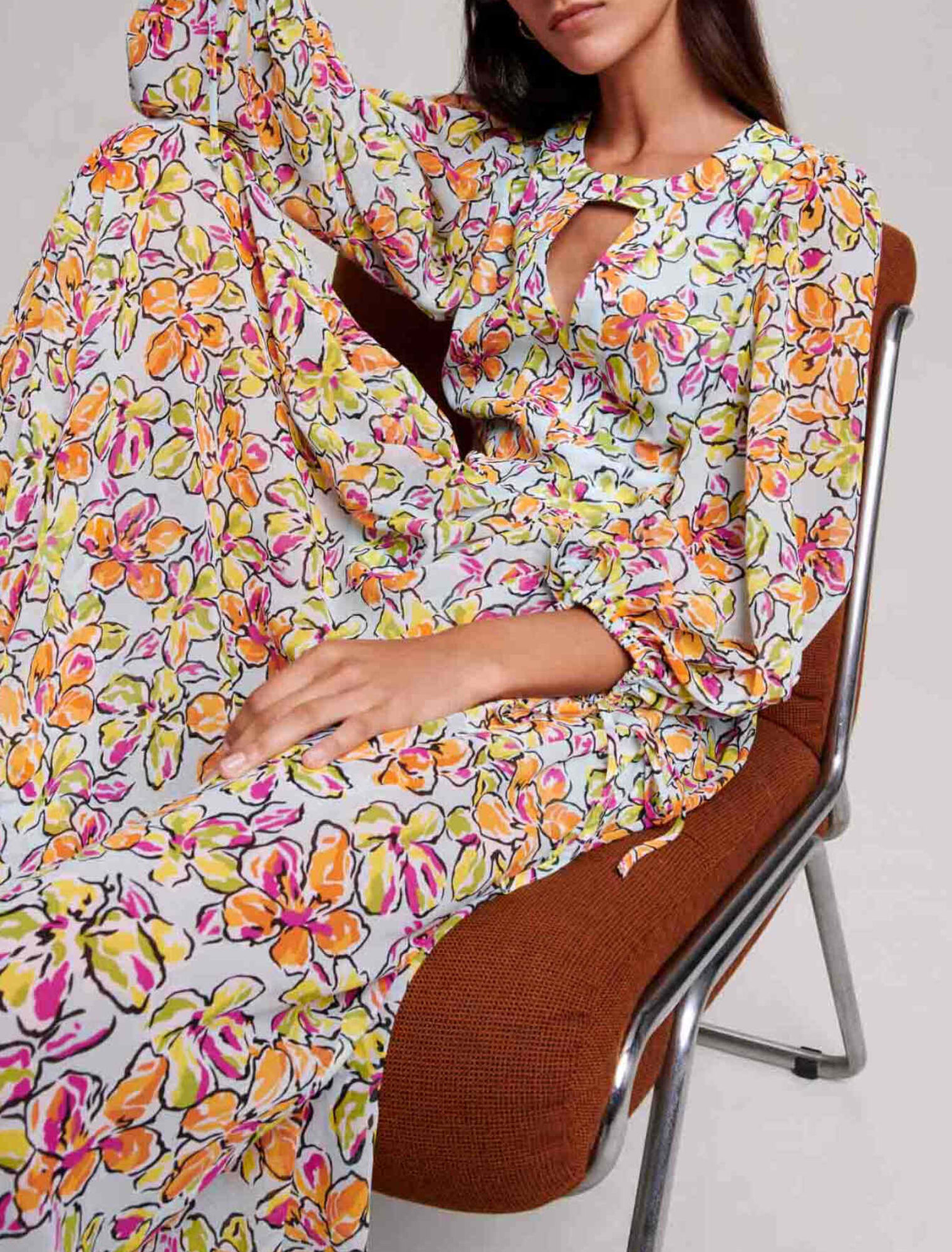 Robe longue imprimée