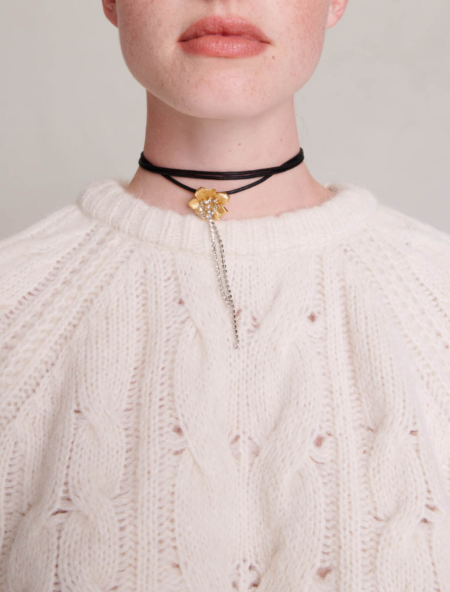 Pull en maille torsadée