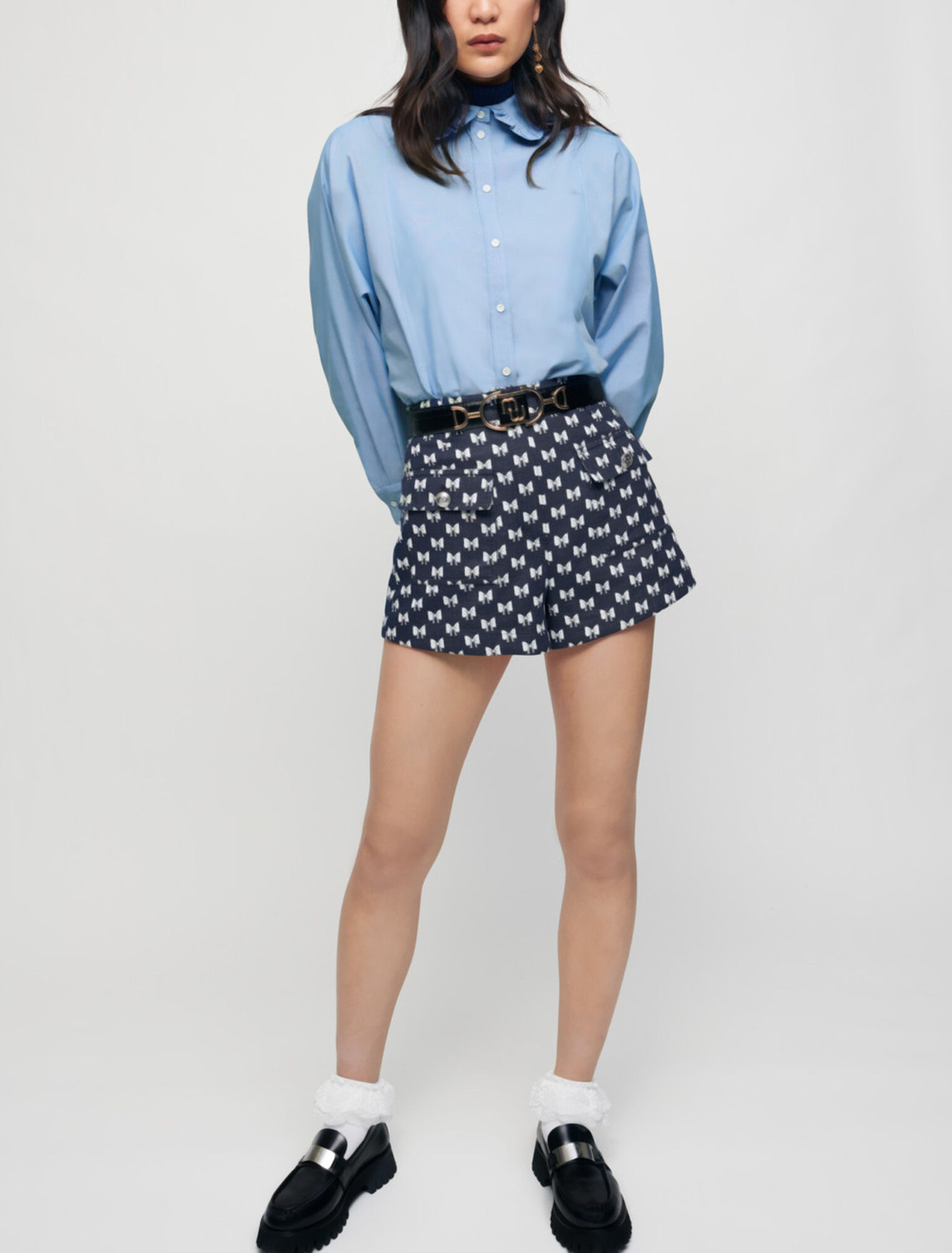Short en jacquard nœuds