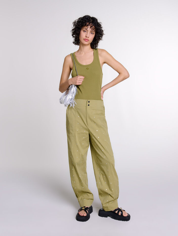 Pantalon baggy clouté