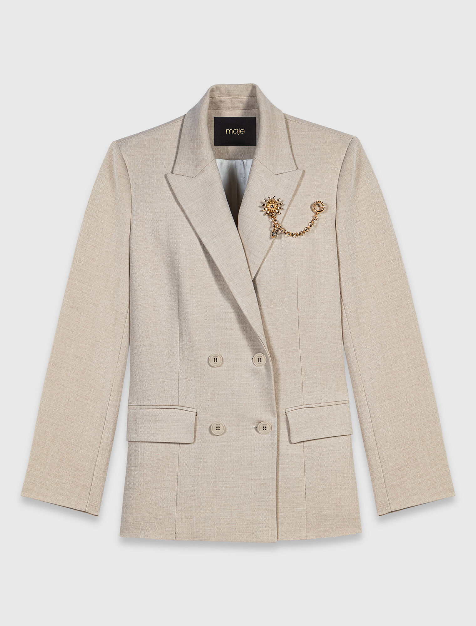 Veste de tailleur avec broche