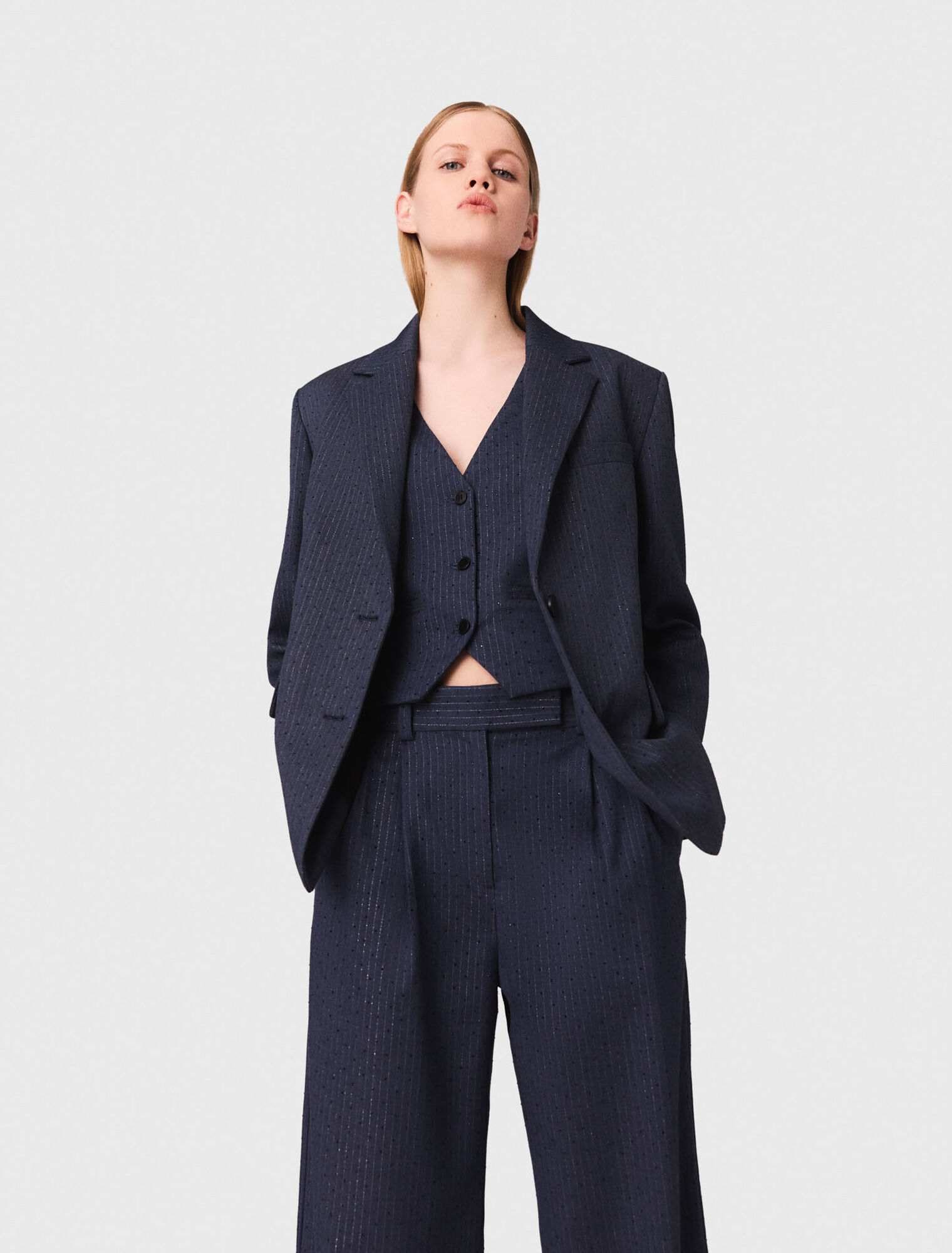 Veste de tailleur à strass