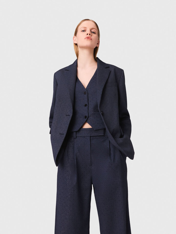 Veste de tailleur à strass