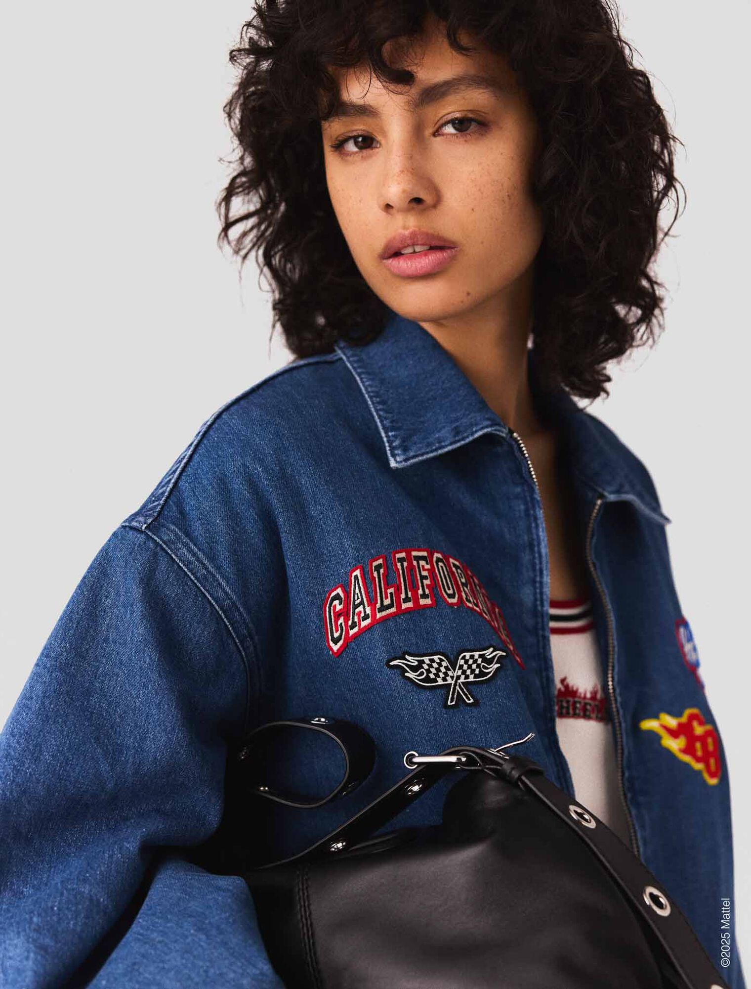 Veste denim oversize brodé
