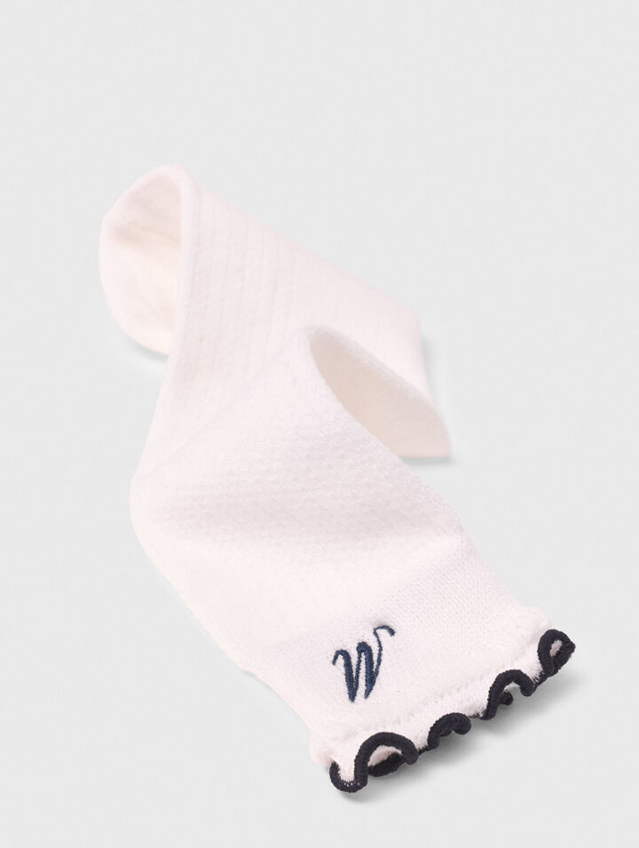 Chaussettes pointelle en coton