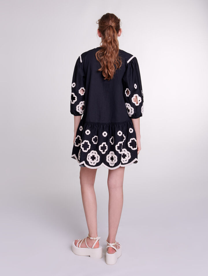 Robe tunique courte brodée