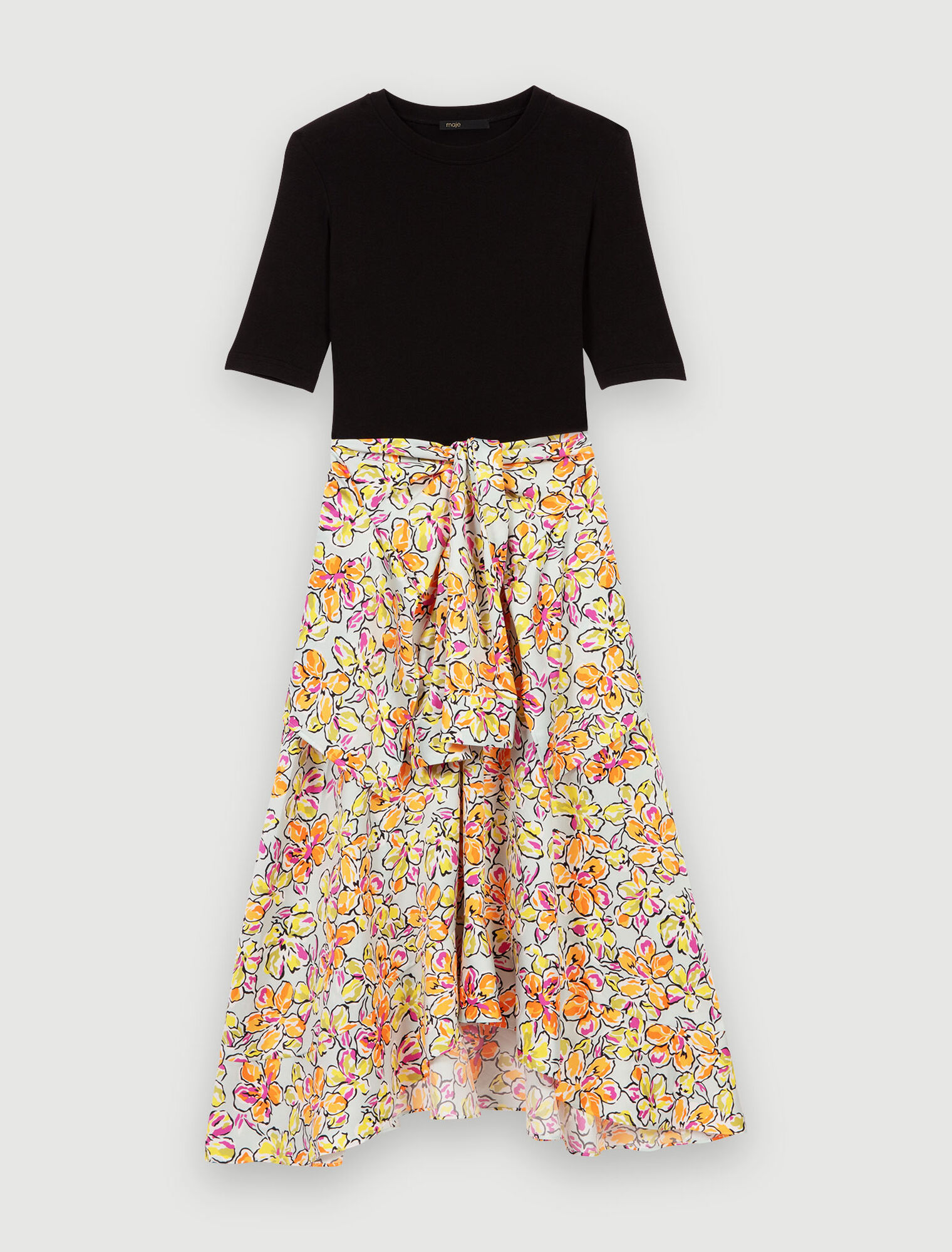 Robe nouée à imprimé fleuri