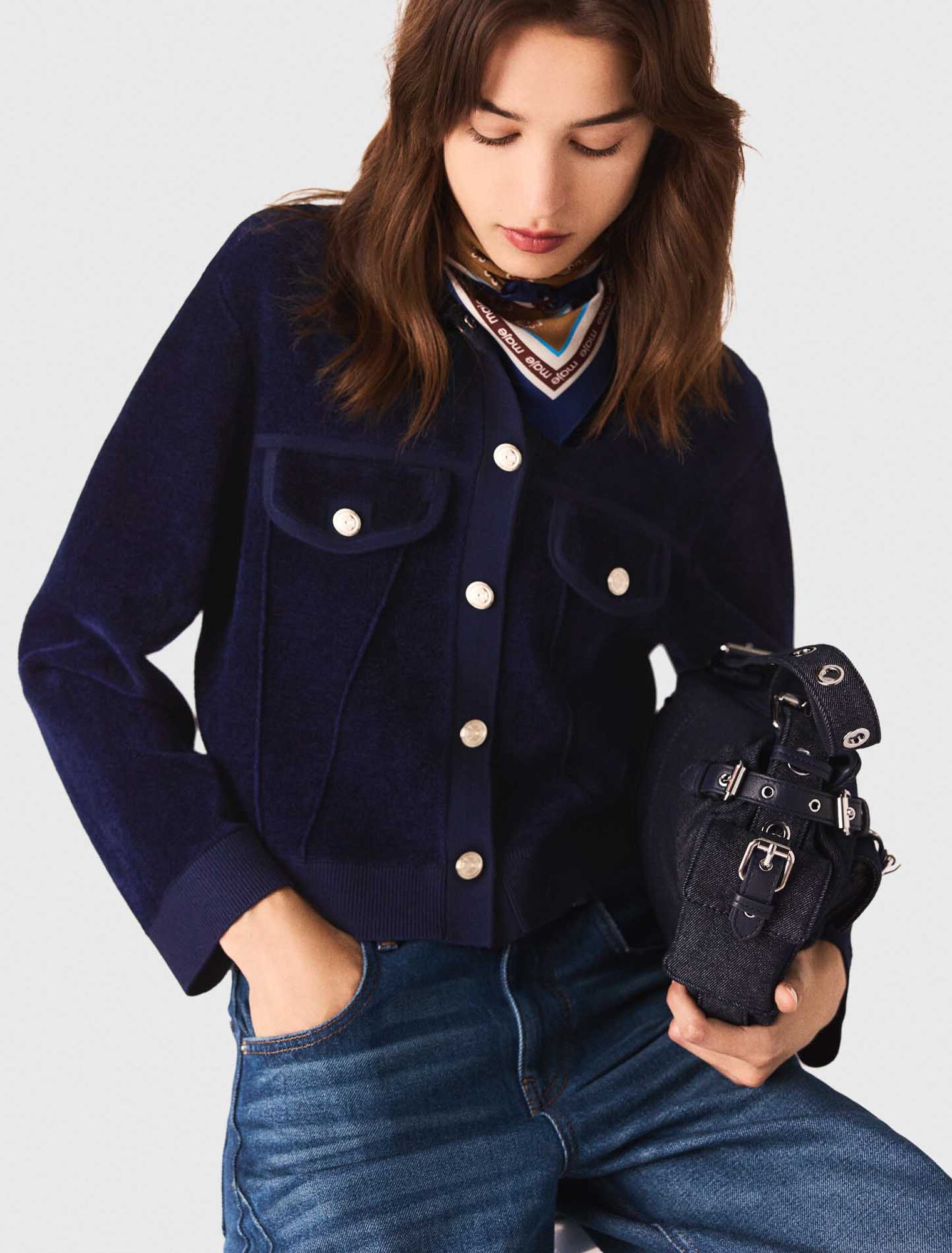 Veste courte en velours