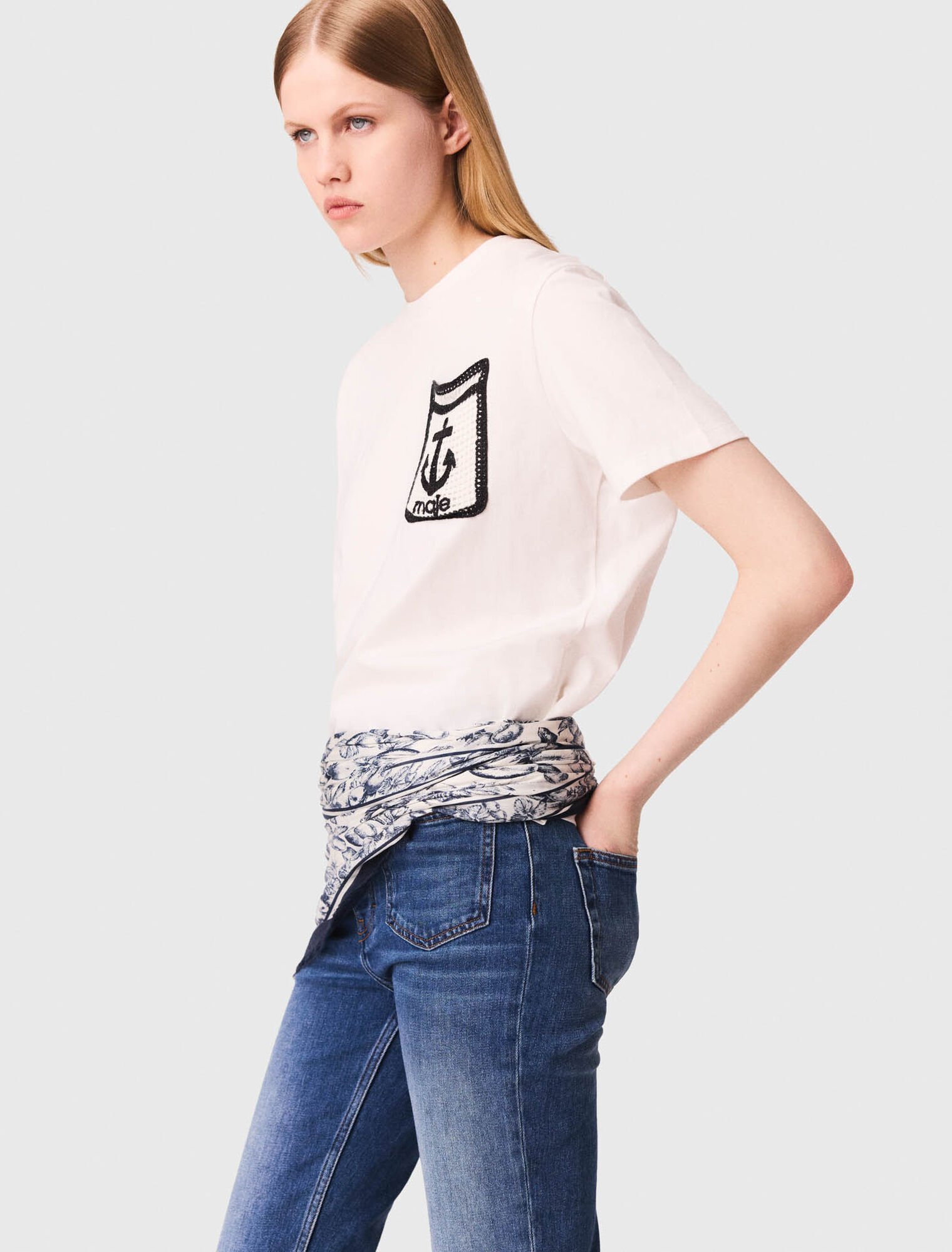 Tee-shirt avec poche brodée
