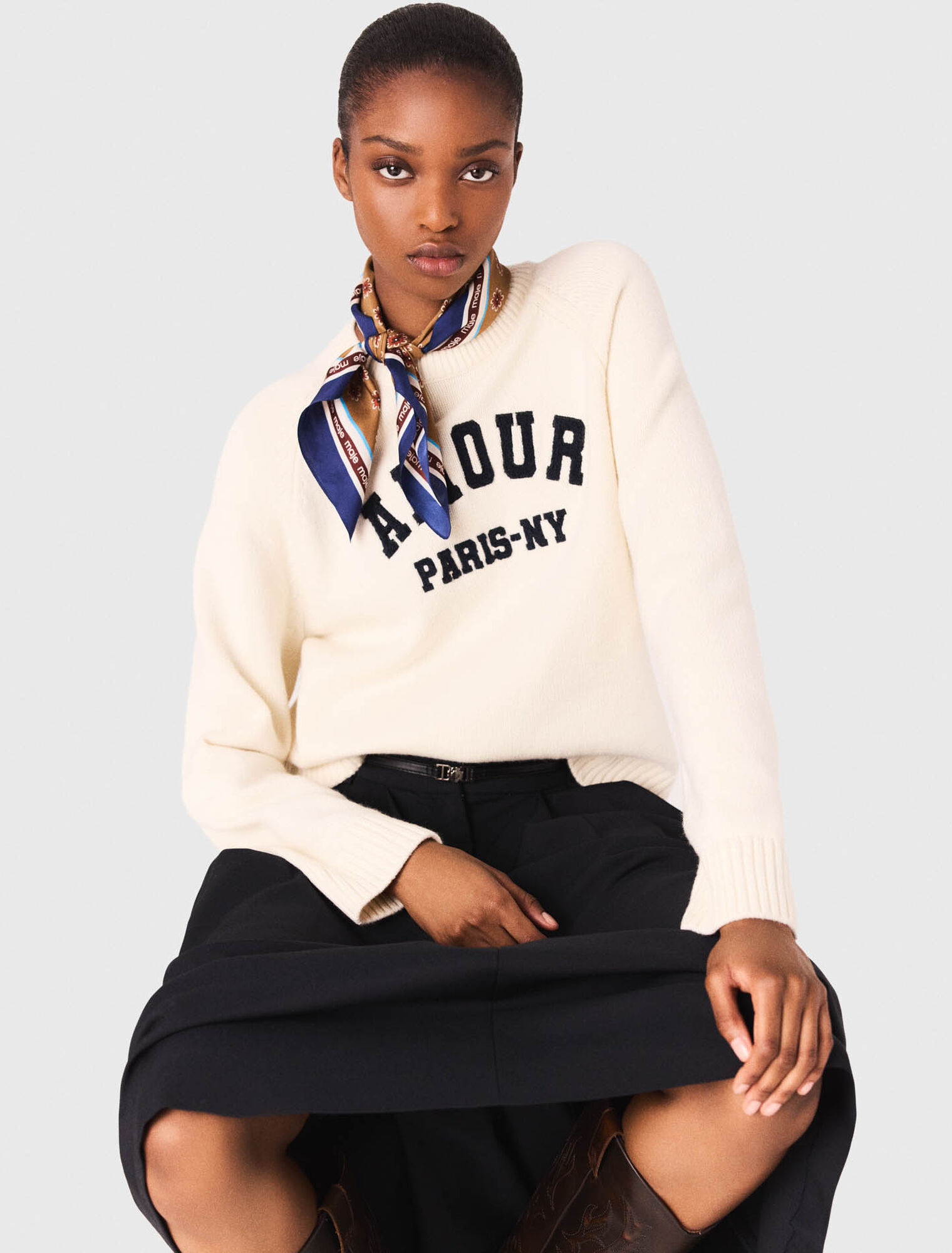 Pull en maille côtelée