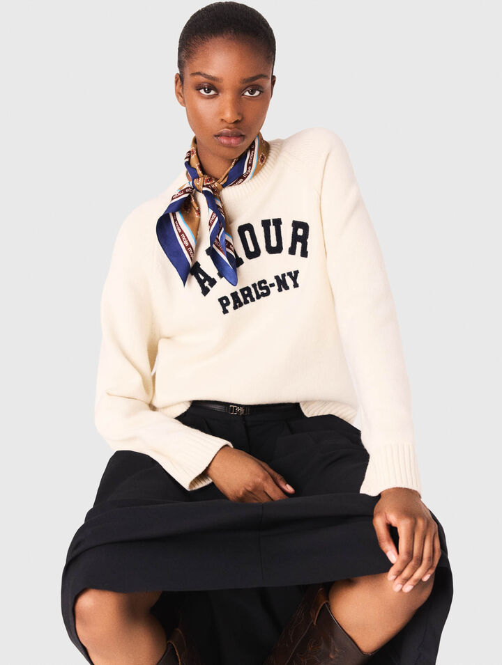 Pull en maille côtelée