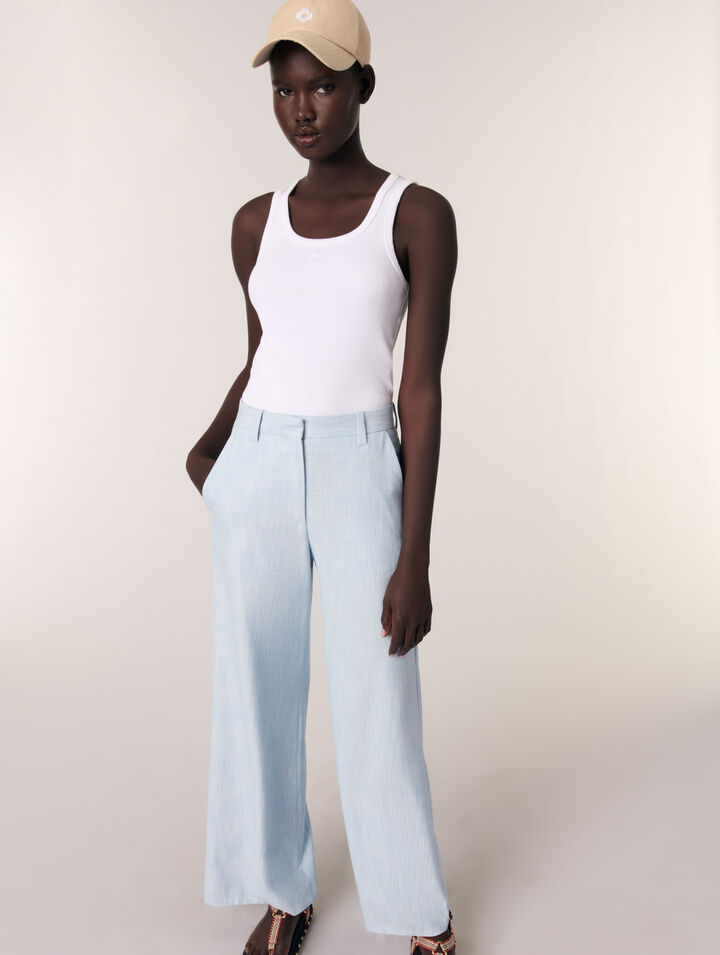 Pantalon de tailleur large