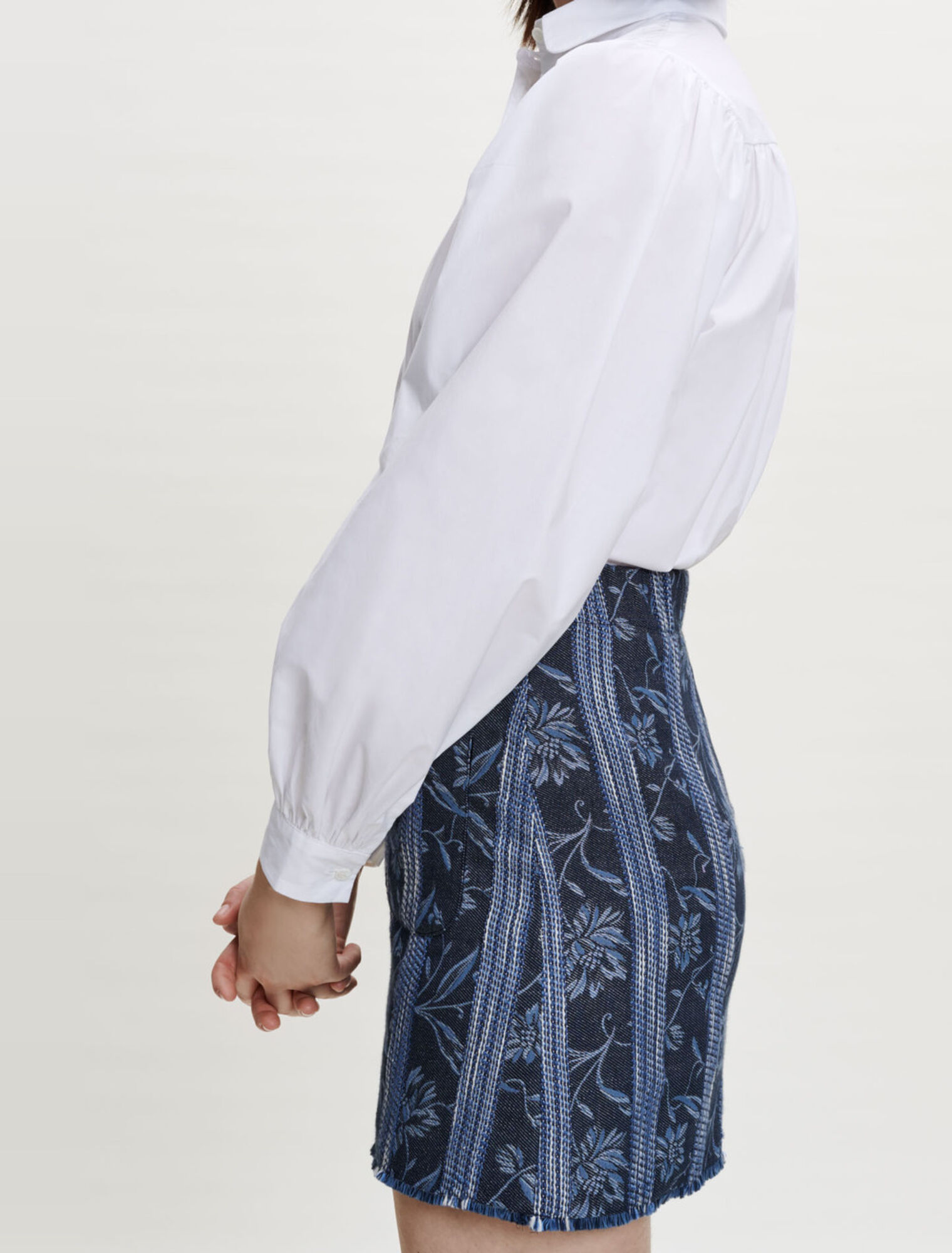 Short trompe l'œil en jacquard