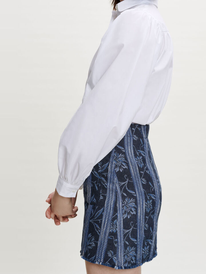 Short trompe l'œil en jacquard