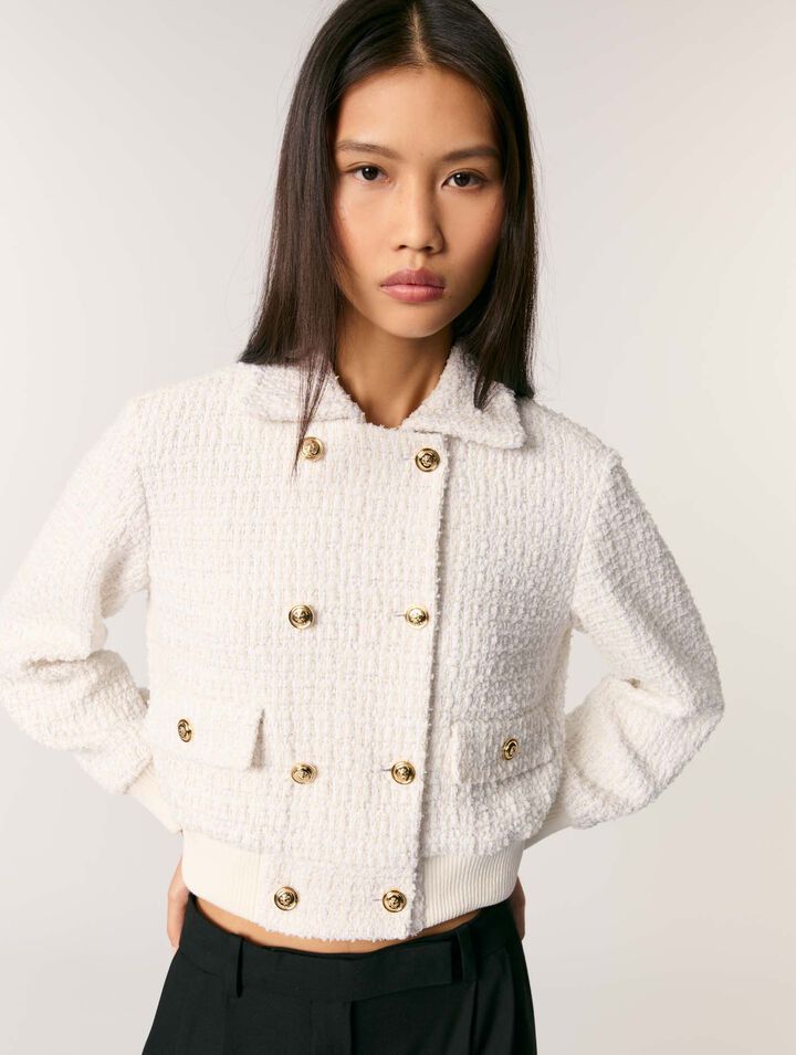 Blouson court en tweed