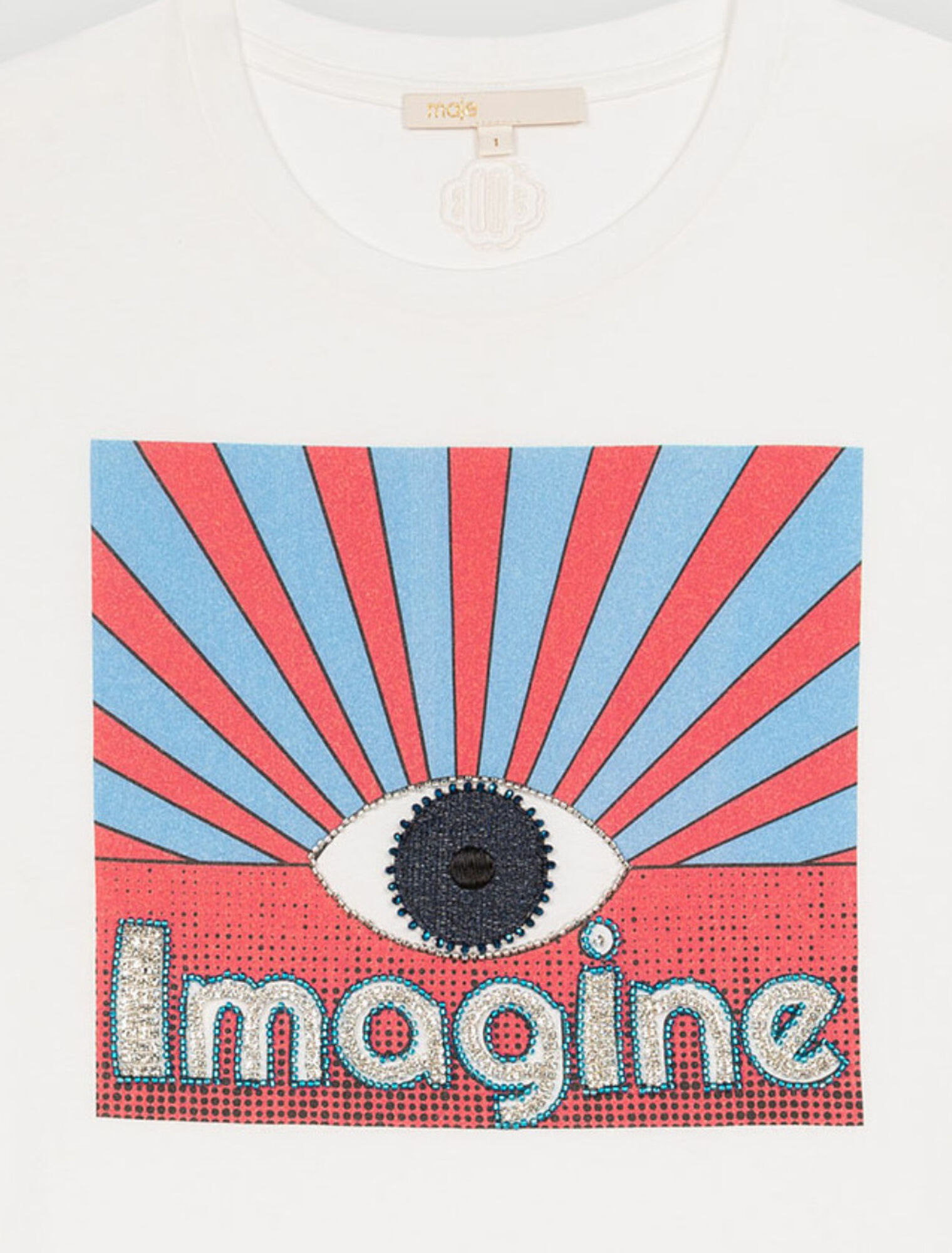 Tee-shirt sérigraphié à strass