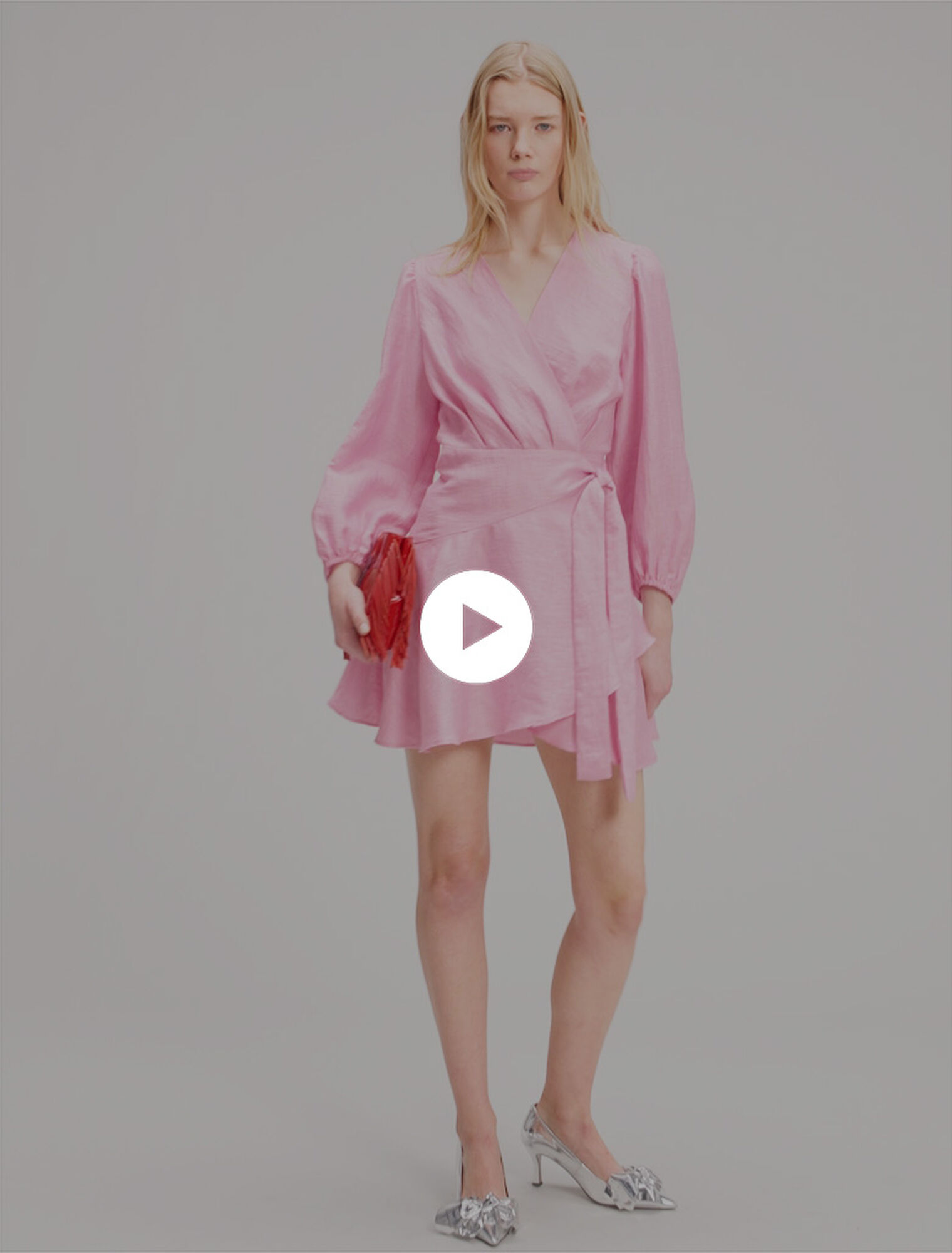Robe portefeuille en lin