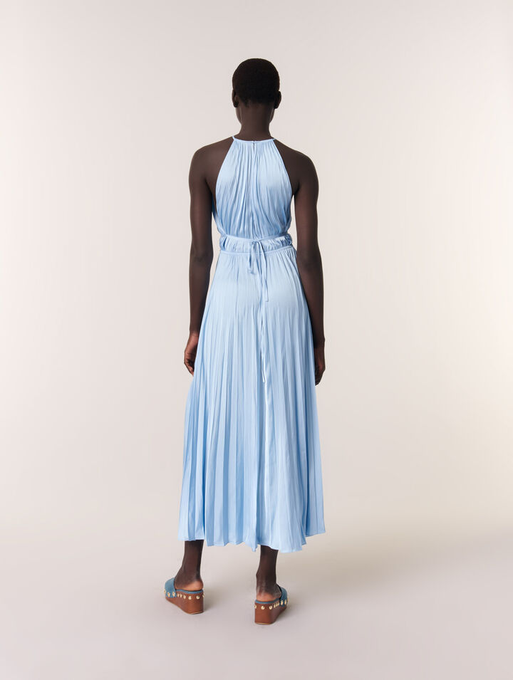 Robe longue plissée