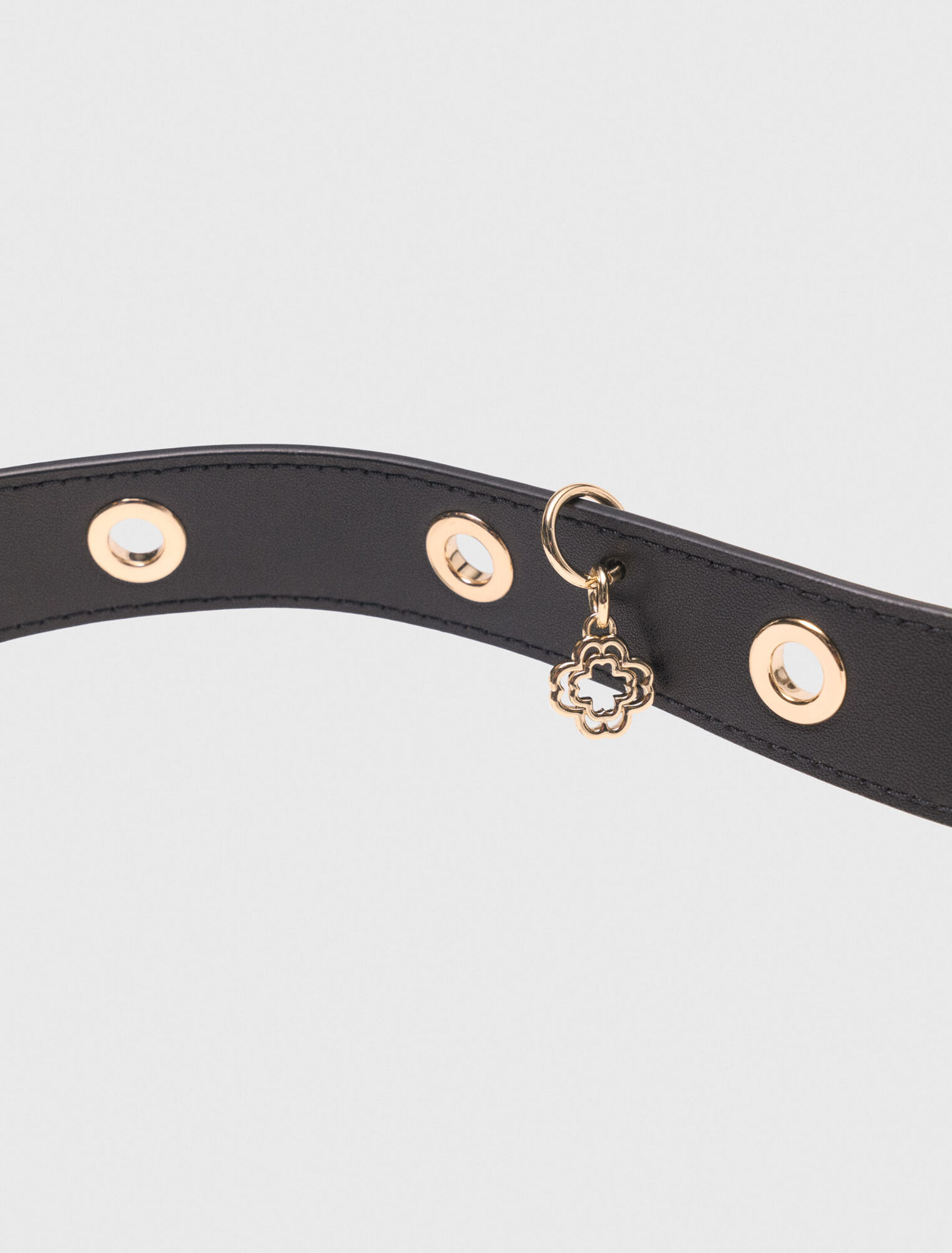 Bandoulière en cuir à œillets