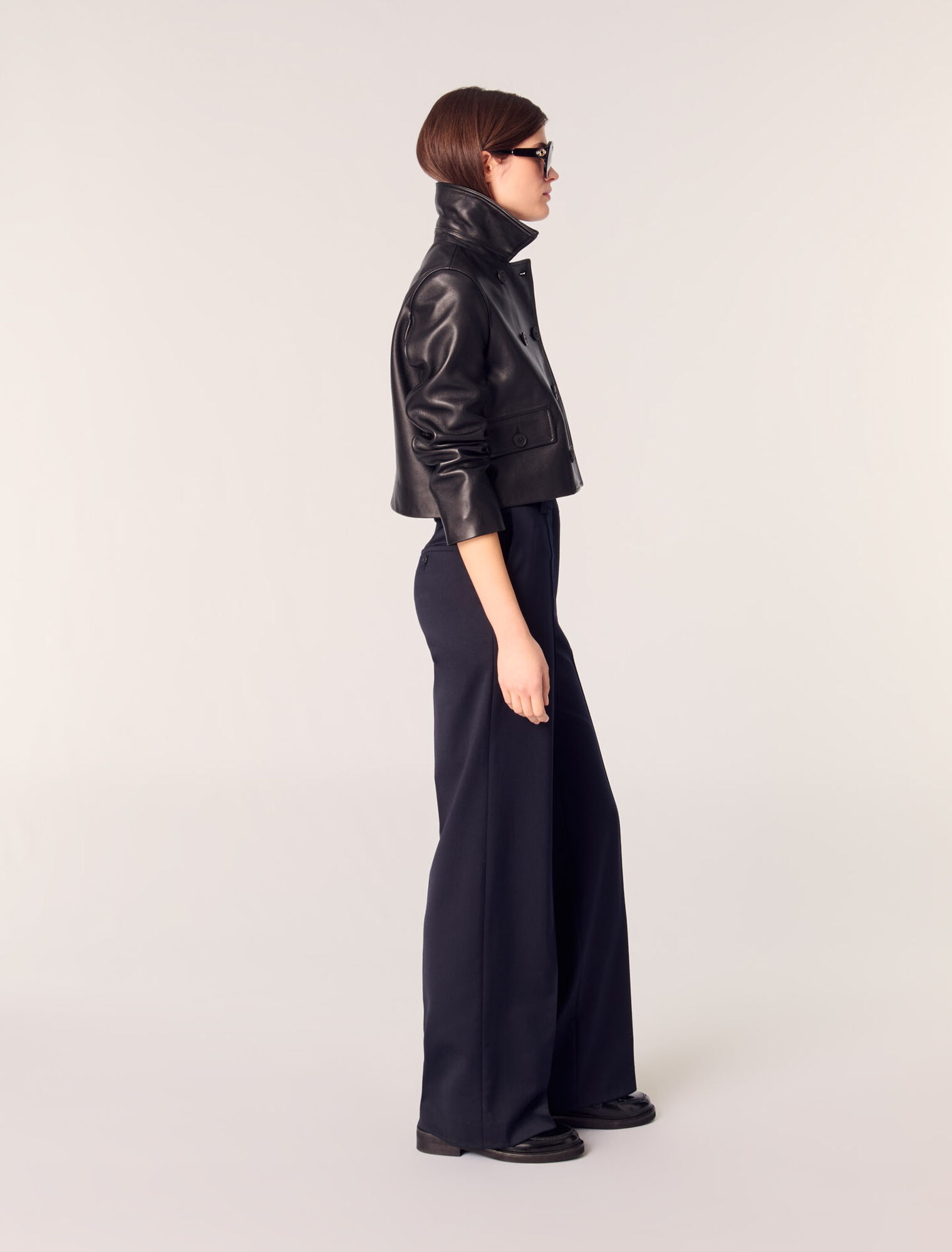 Pantalon de tailleur avec pli