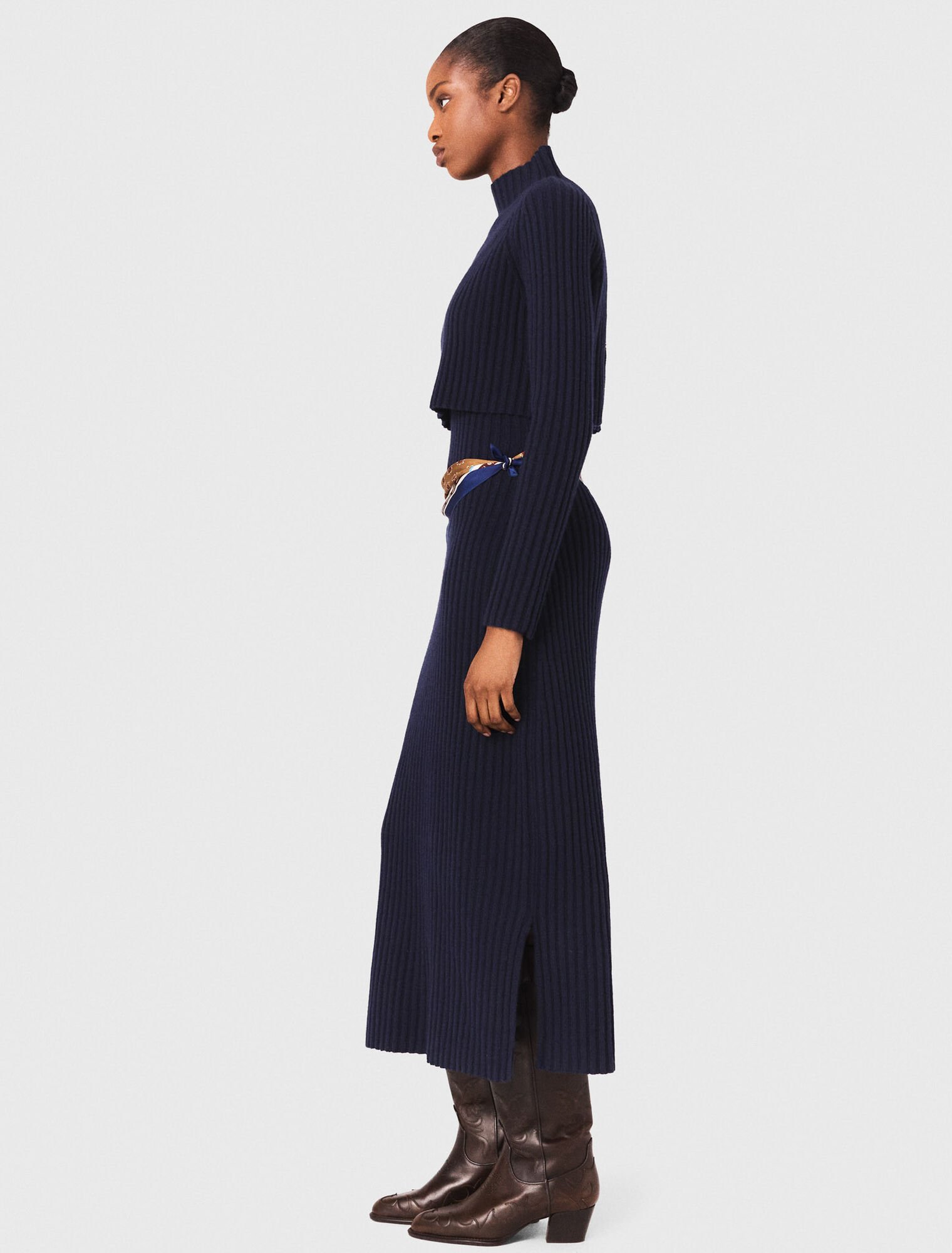 Robe en maille avec pull amovible