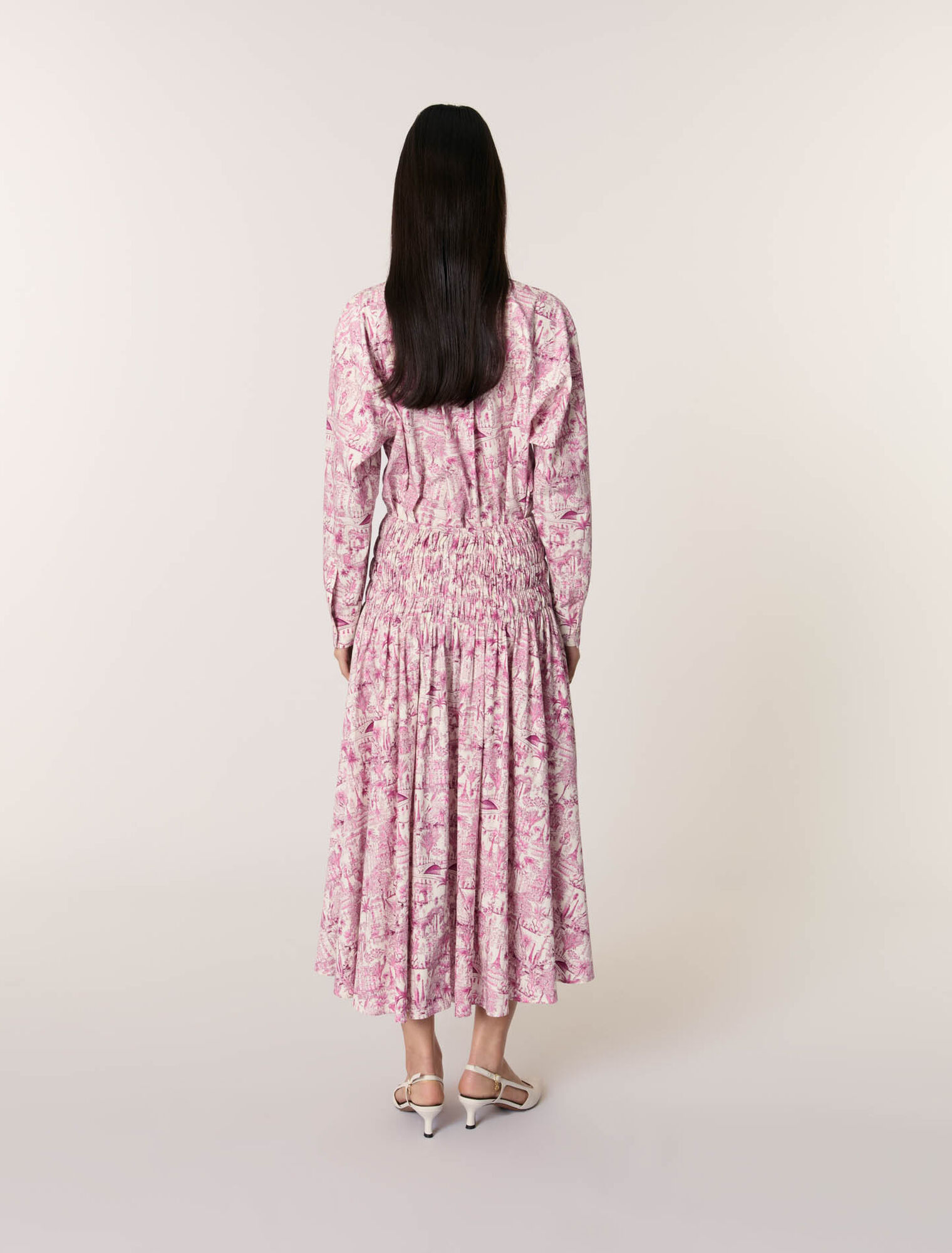 Jupe à taille smockée