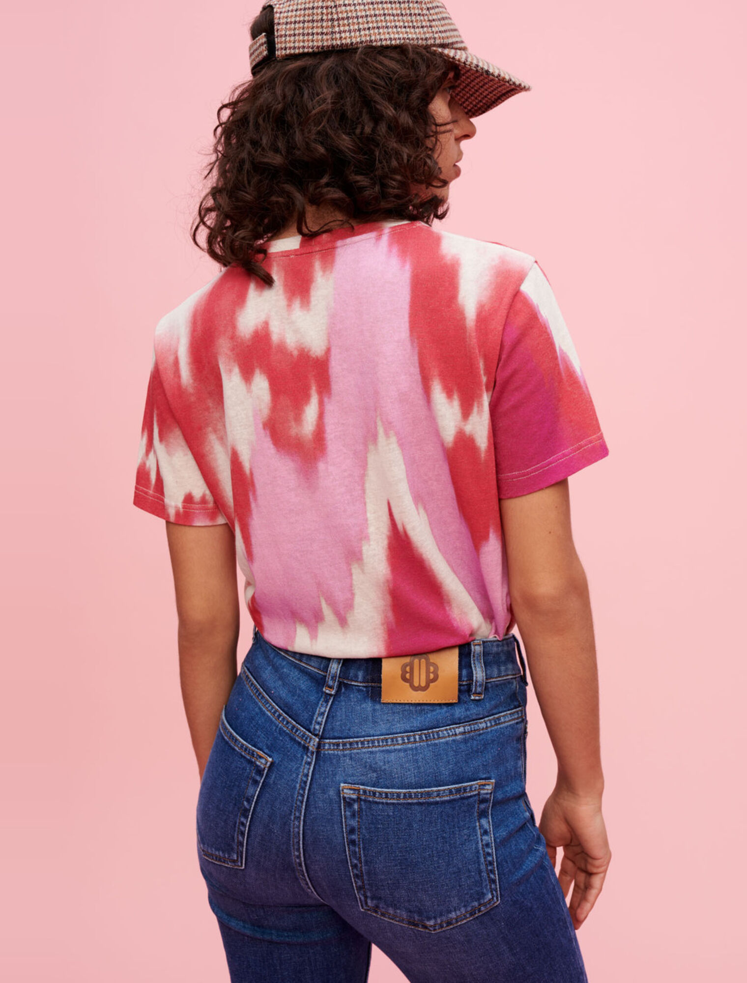 Tee shirt Tie and Dye fuchsia