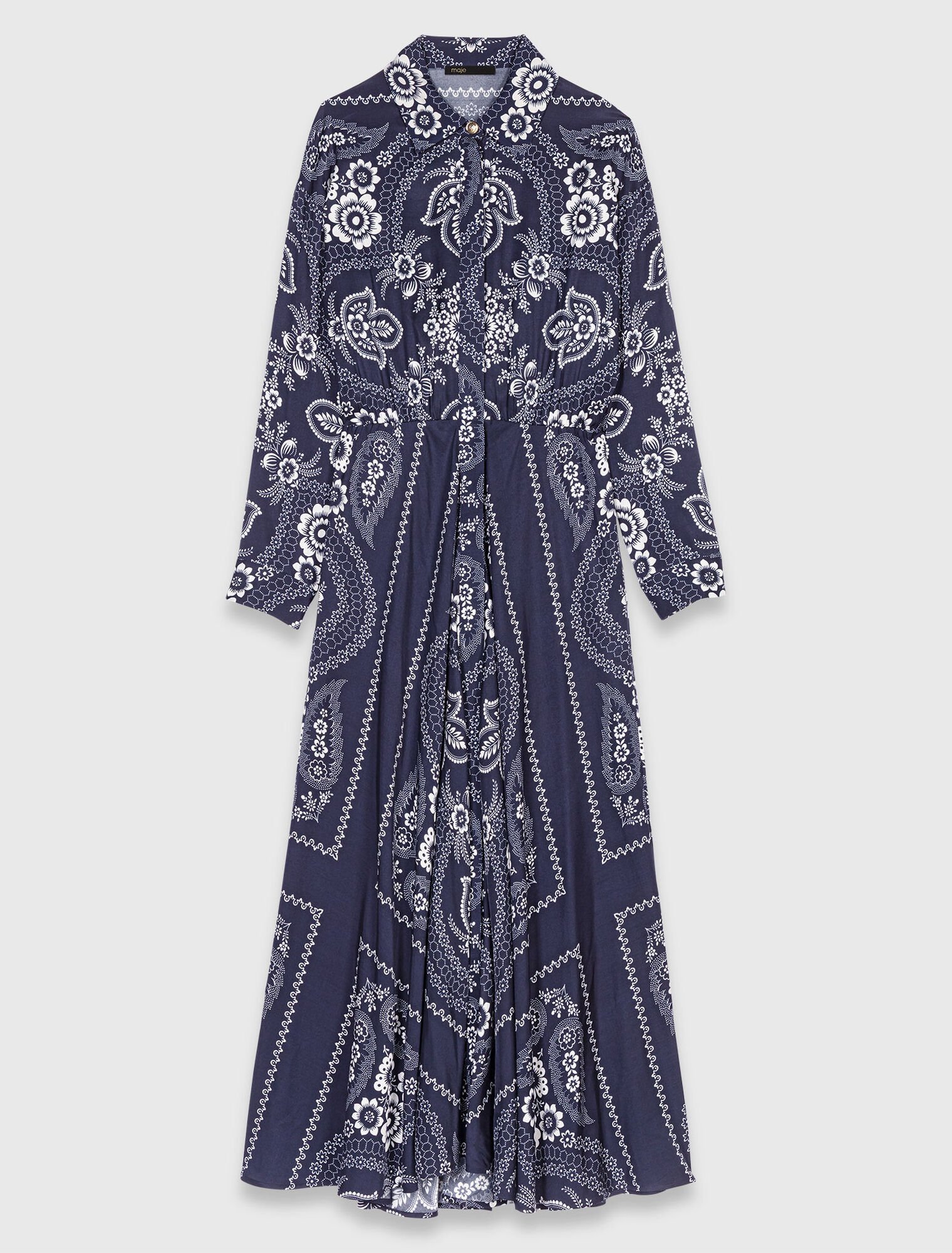 Robe longue fluide imprimée