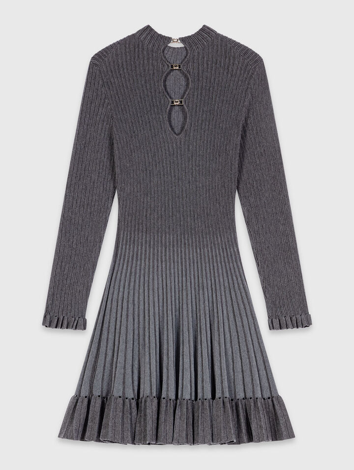 Robe courte en maille degrad&eacute;e