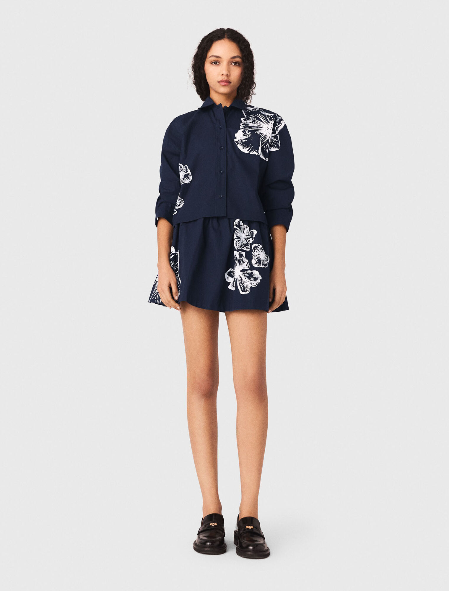 Chemise courte en coton