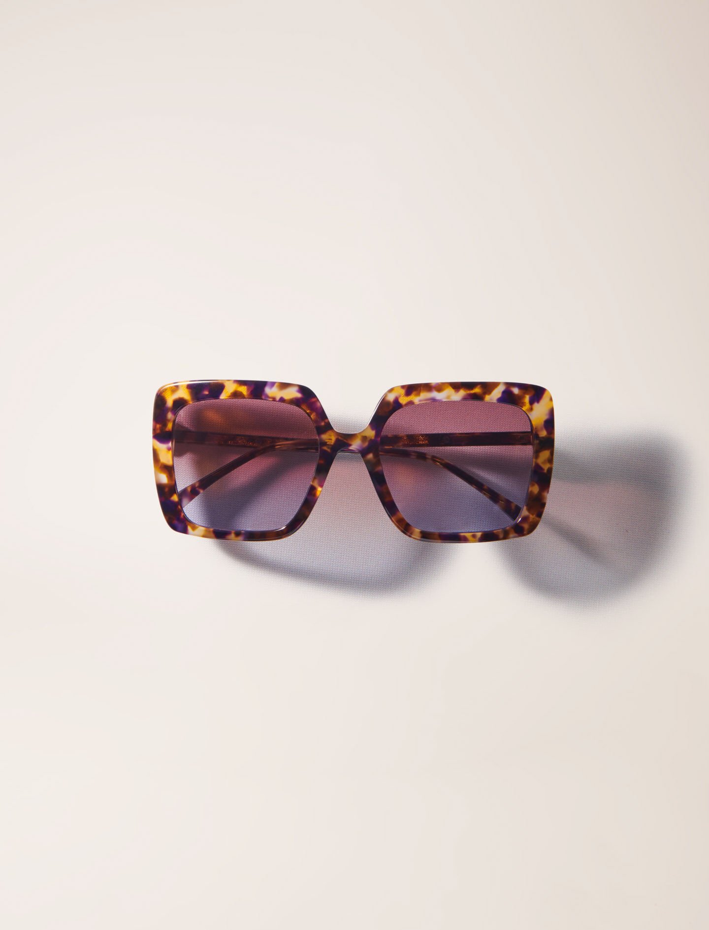 maje Lunettes rectangle en acétate Ecaille
