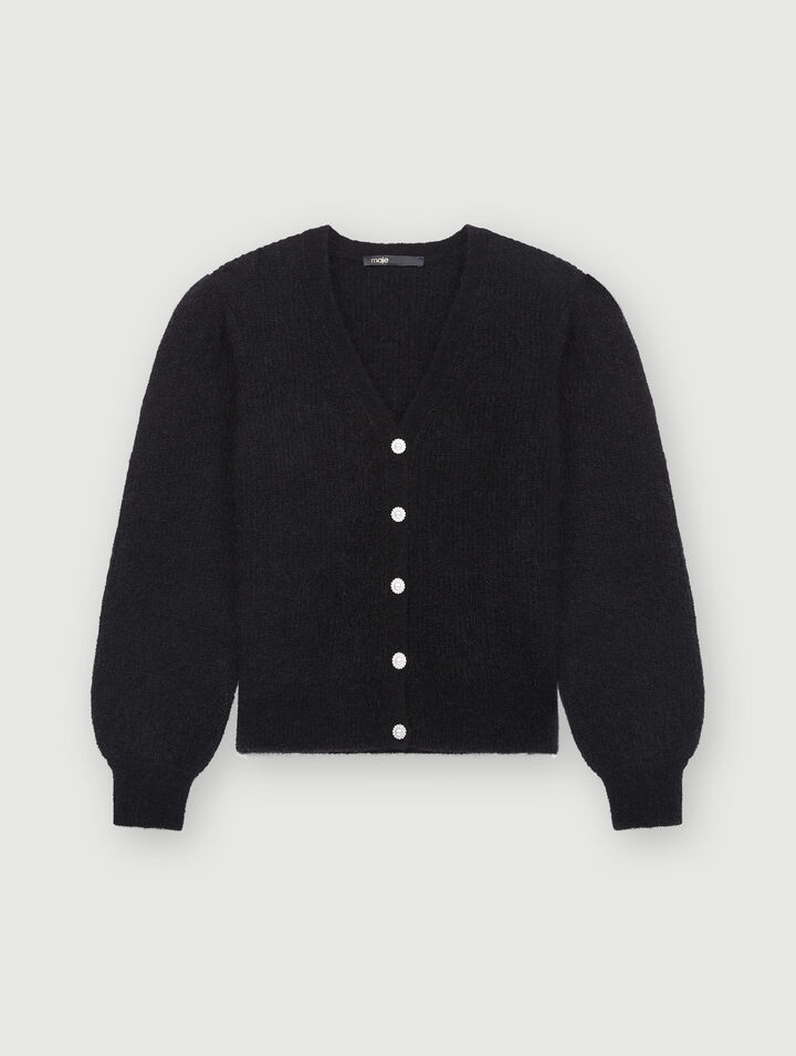 Cardigan en laine et mohair