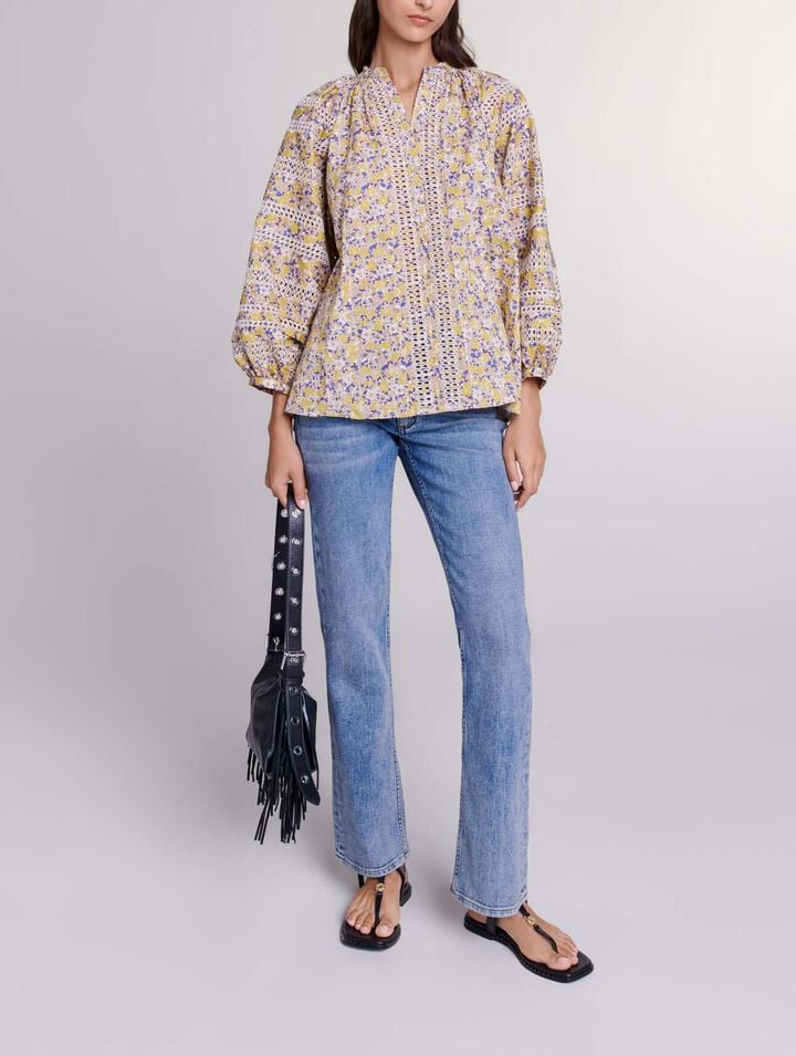 Jean à détails tressés