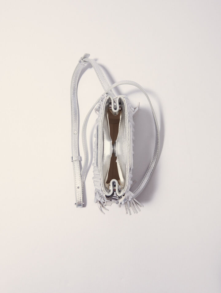Sac M Mini en cuir matelassé métal