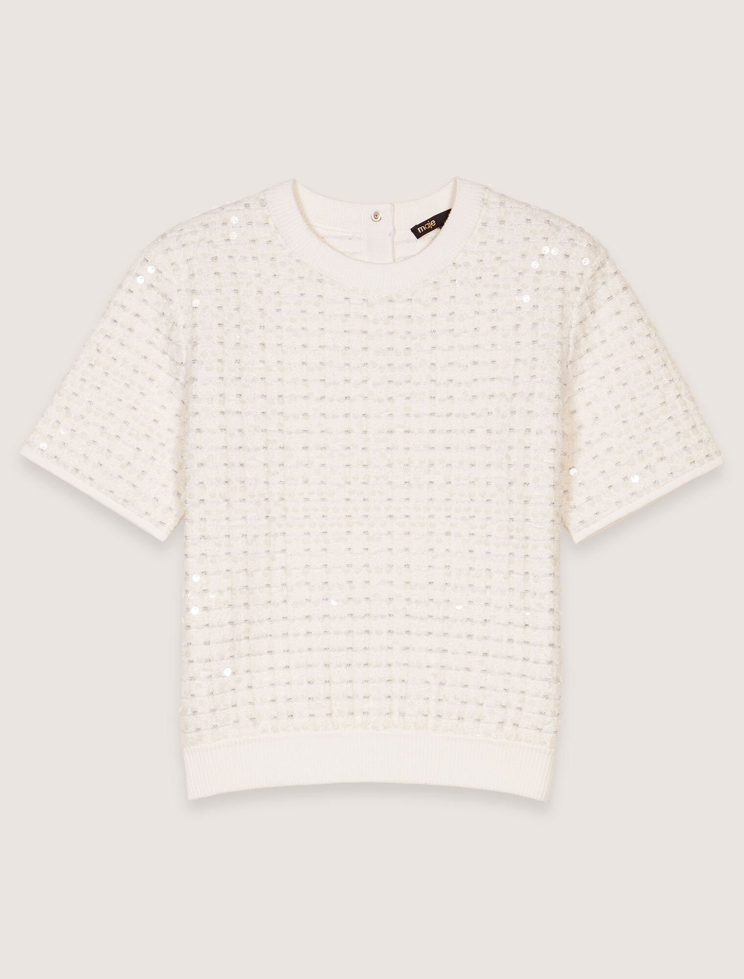 Pull à manches courtes en maille