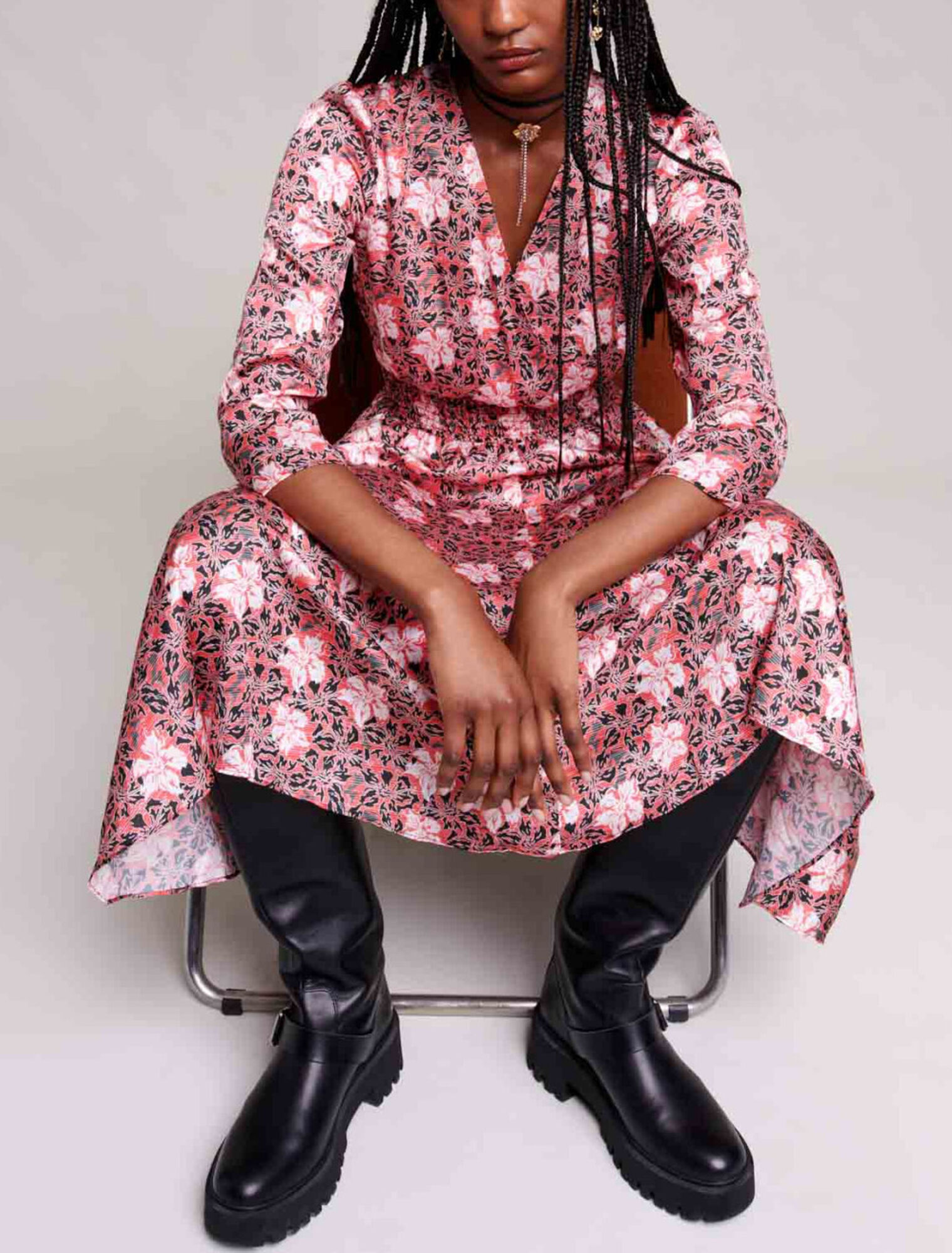 Robe longue à fleurs