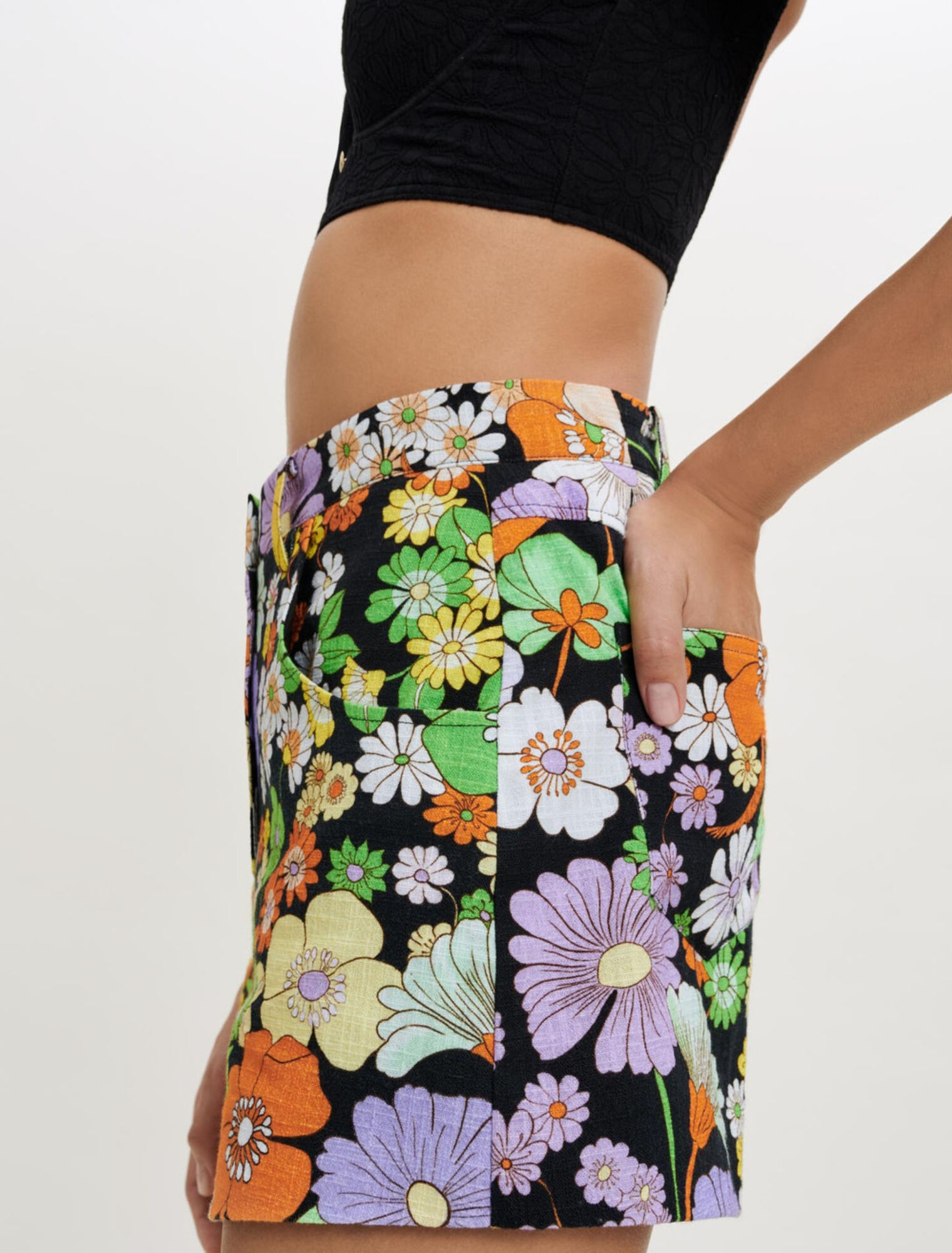Short imprimé fleurs 70's