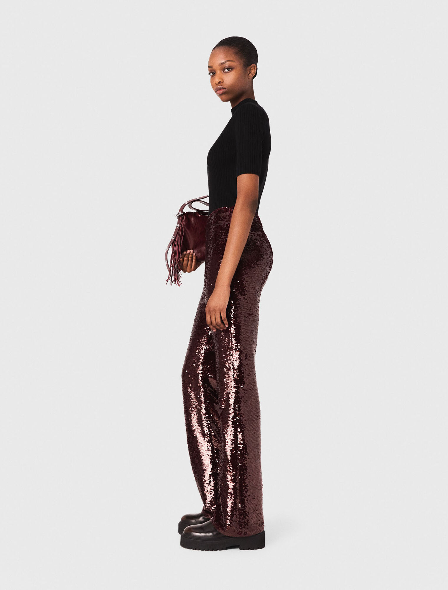 Pantalon brodé de sequins